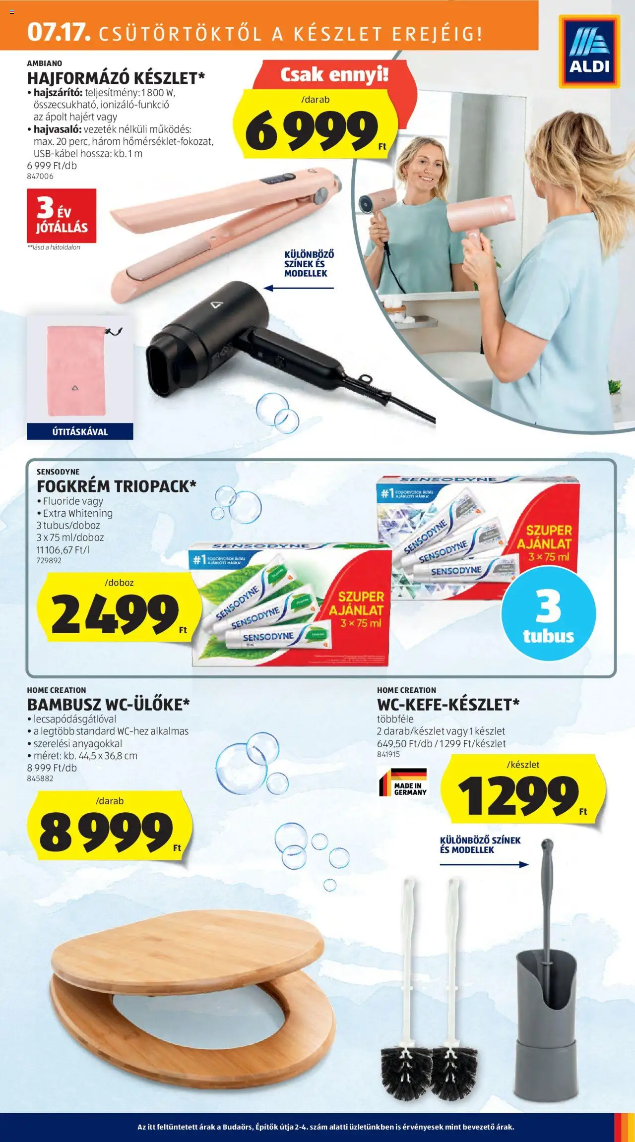 Aldi - Középső sor termékei - 9oldal - érvényes 2025.07.17.-tól