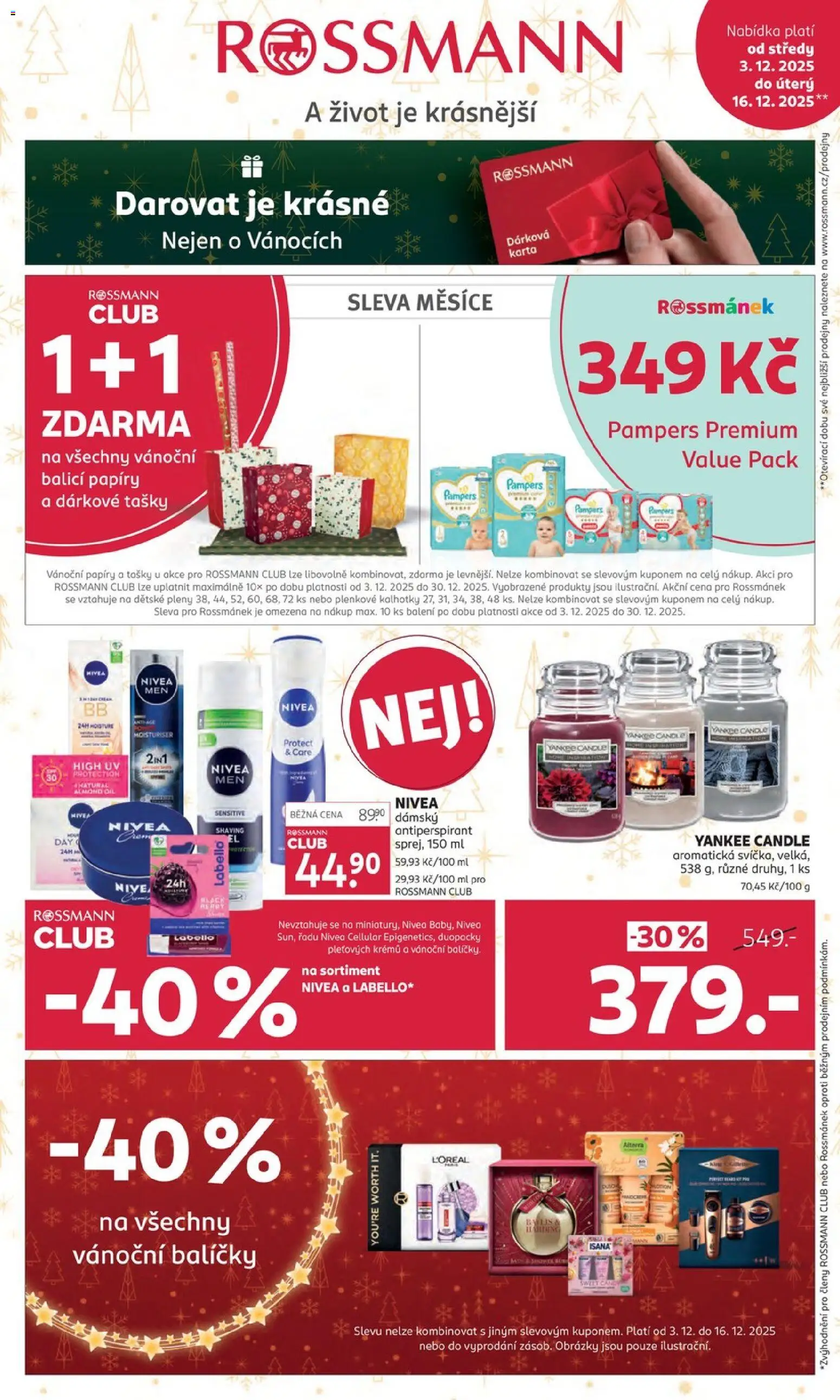 Rossmann leták - strana 1- platný od 03.12.2025