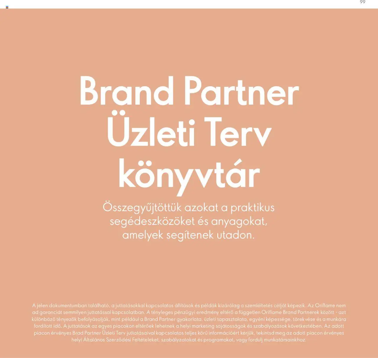 Oriflame katalógus Brand Partner Üzleti Terv - 99oldal - érvényes 2024.04.28.-tól