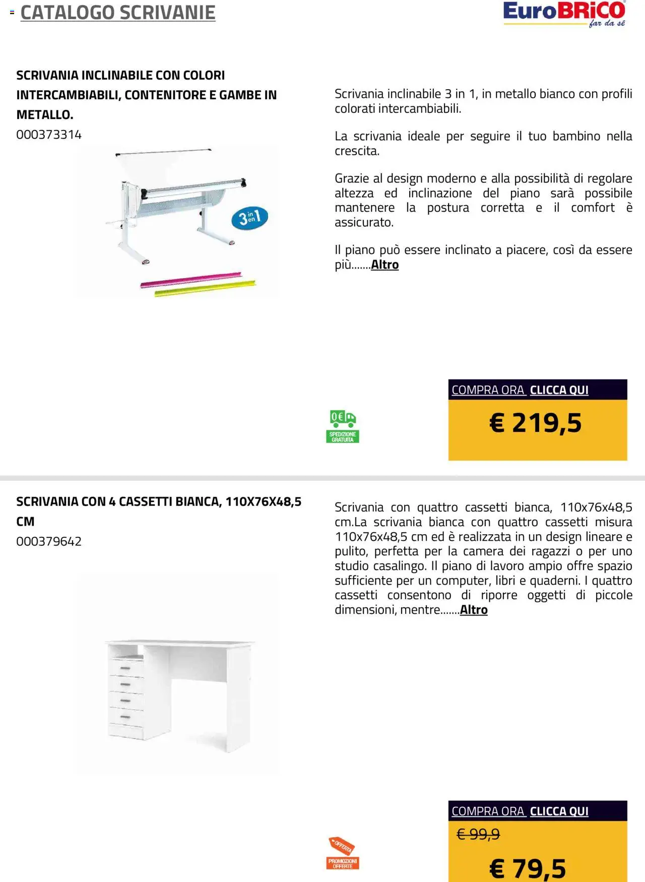 Eurobrico Scrivanie catalogo - pagina 9 - valido dal 23/07/2025