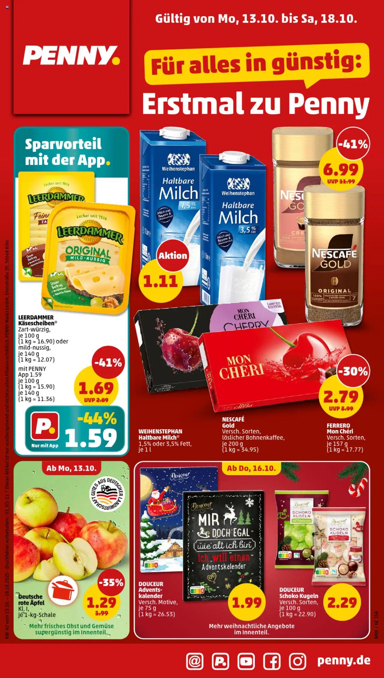 Penny Prospekt 	 - Seite 1 - gültig ab 13.10.2025
