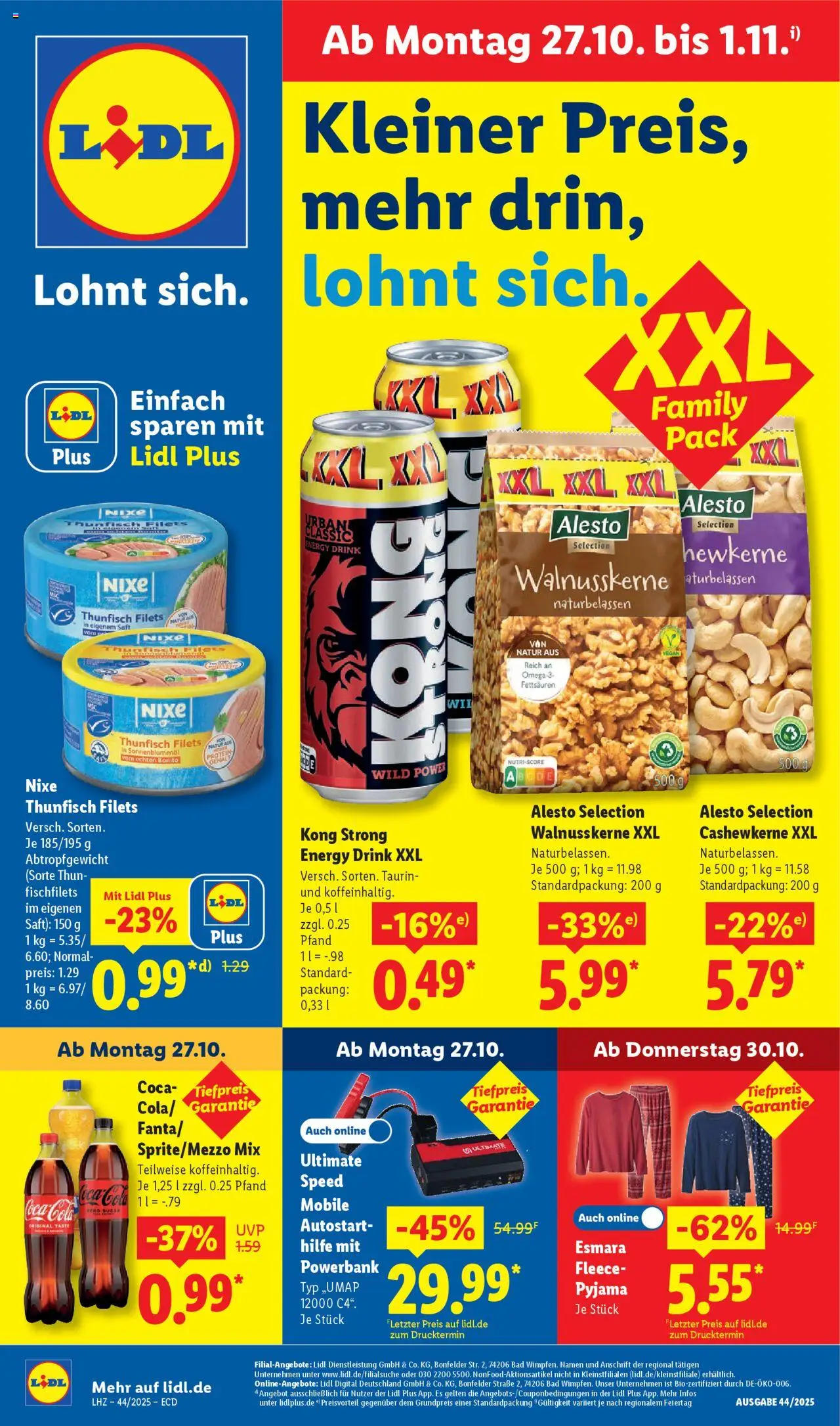 Lidl - Prospekt - Seite 1 - gültig ab 27.10.2025