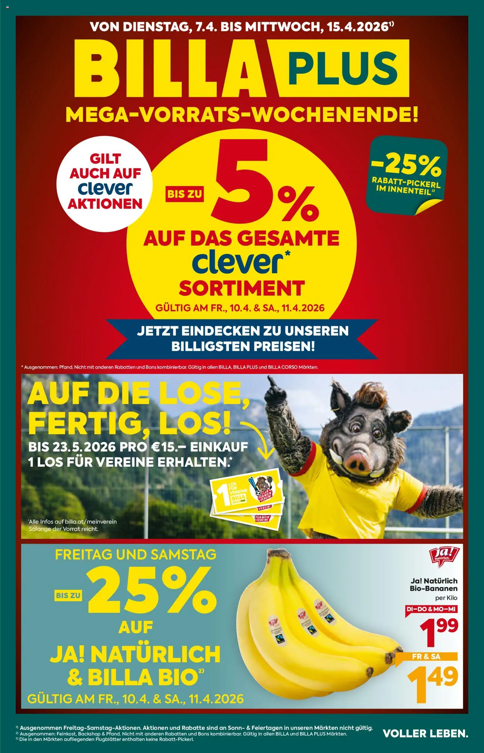 Billa Plus Flugblatt - page 1- valid from 07.04.2026