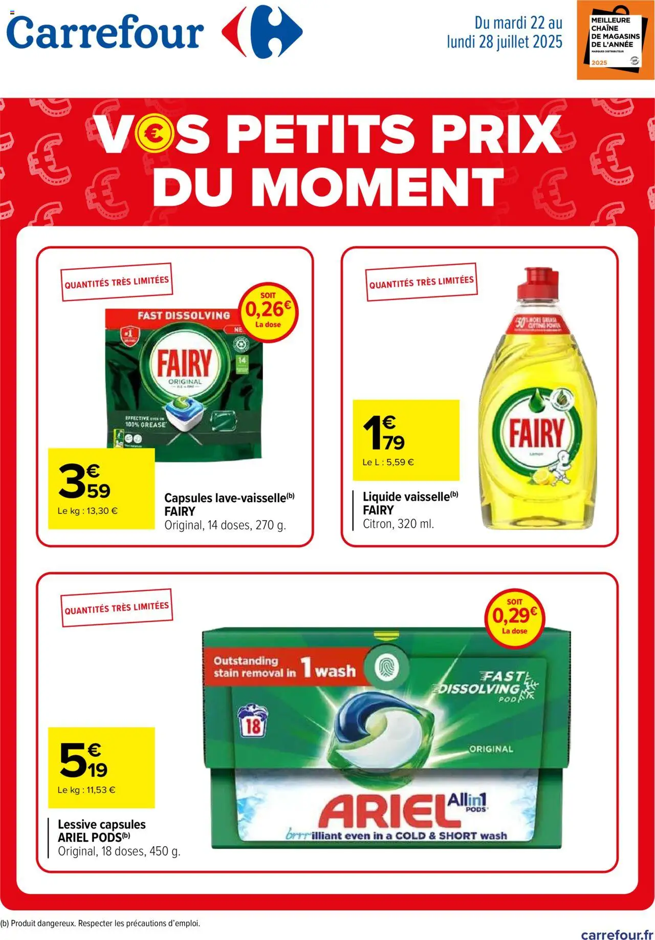 Carrefour les petits prix du moment  - page 1 - valable à partir du 22/07/2025