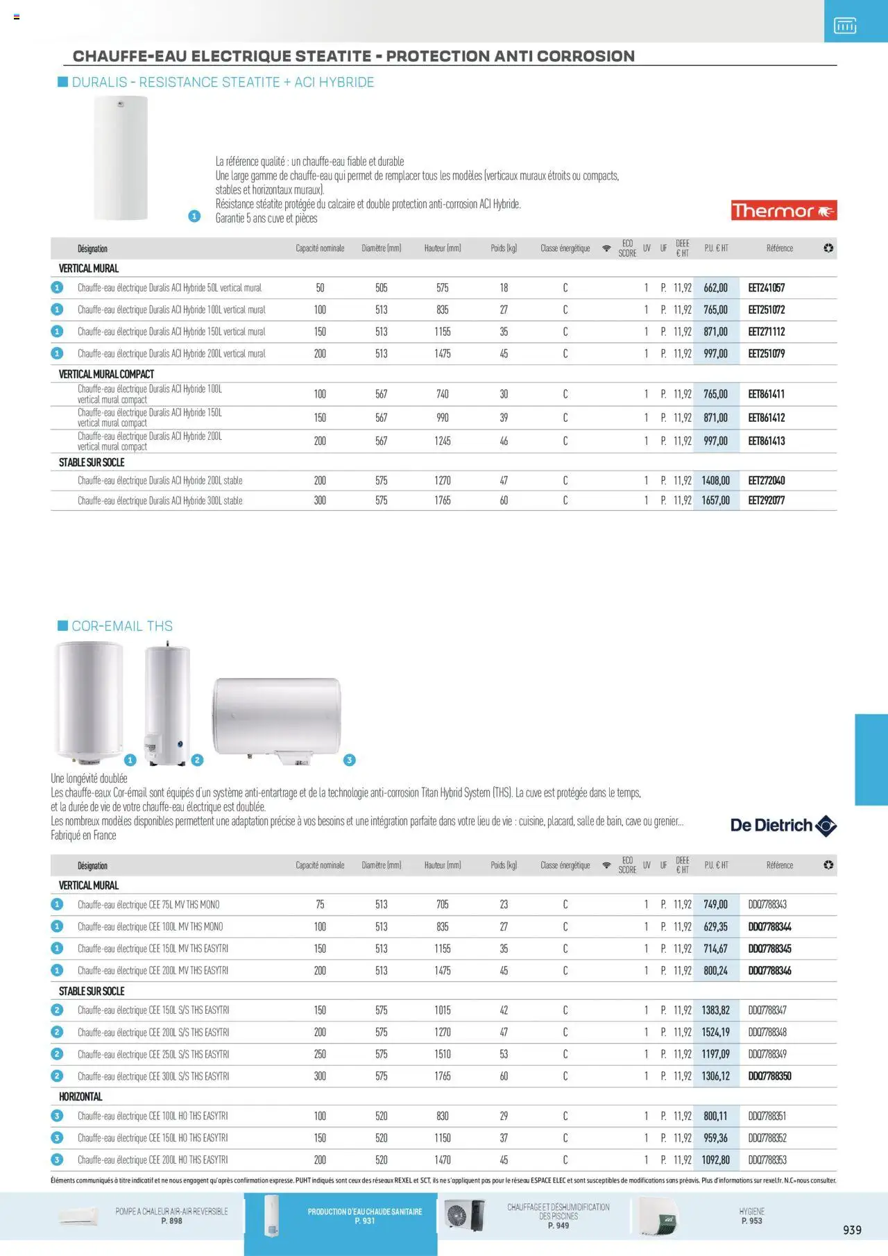 Rexel - Chauffage Électrique, ECS, PAC AIR-AIR Et Qualite De L´Air Interieur - page 145 - valable à partir du 16/07/2025