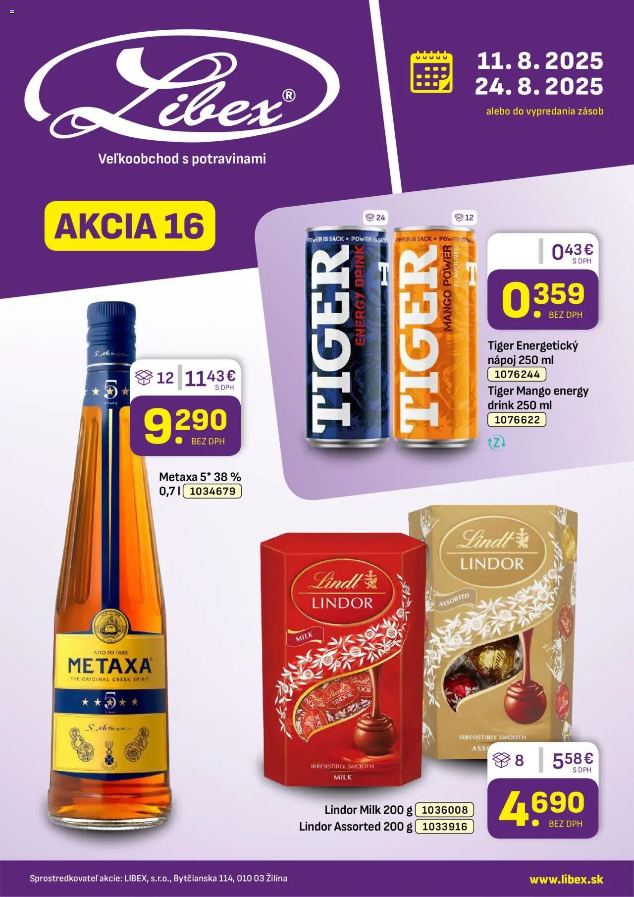 Libex leták - strana 1- platný od 11.08.2025