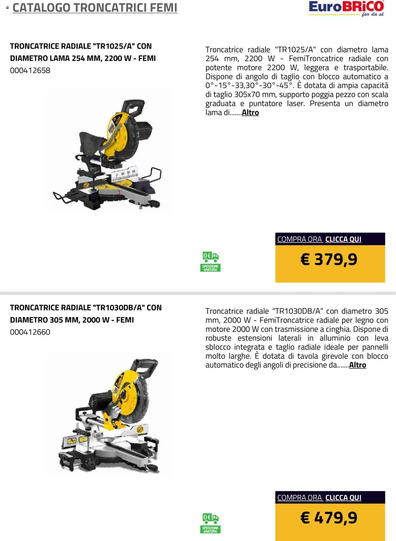 Eurobrico Troncatrici Femi catalogo - pagina 9 - valido dal 23/07/2025