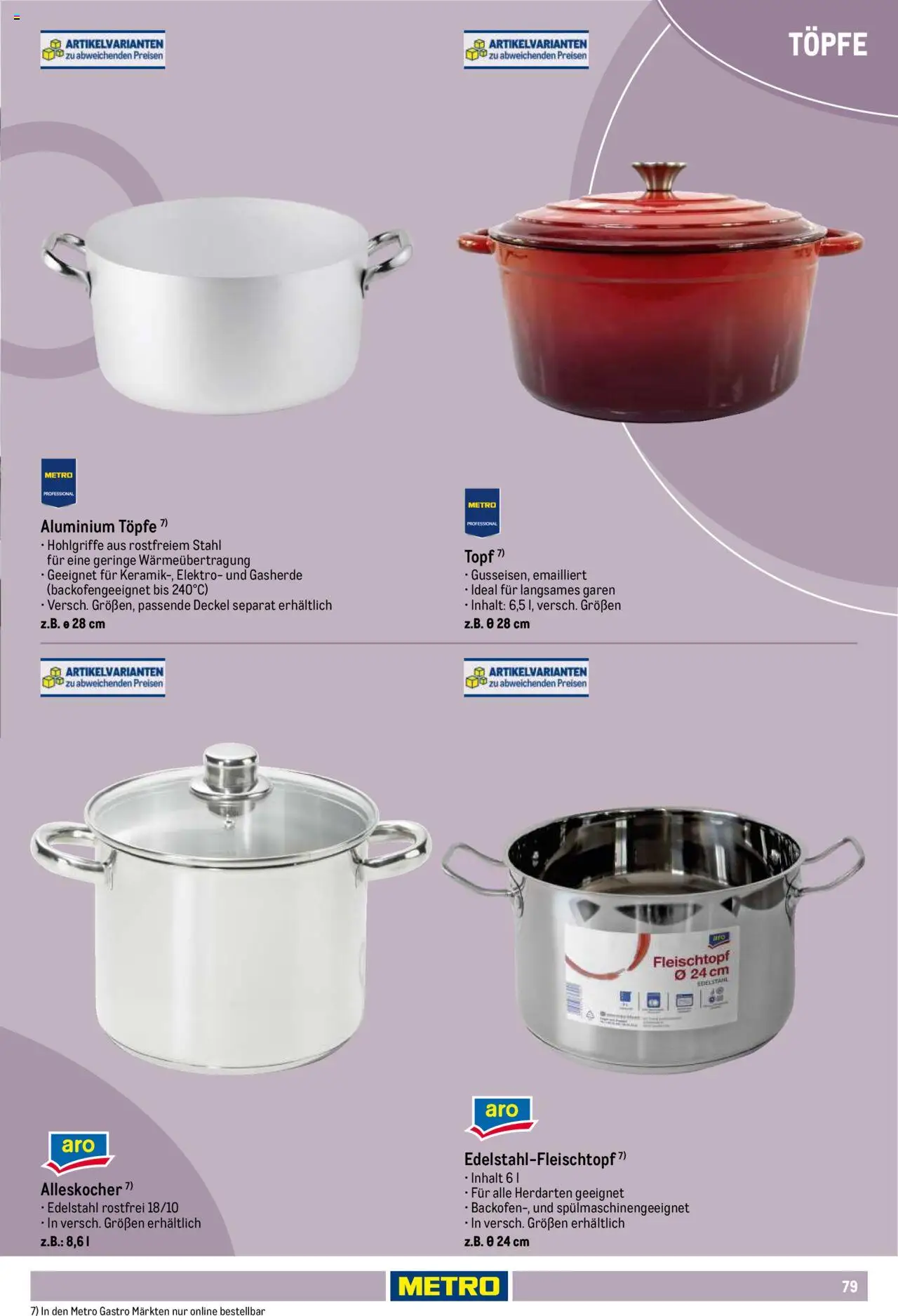 Metro Non Food Sortiment - Seite 79 - gültig ab 01.10.2025