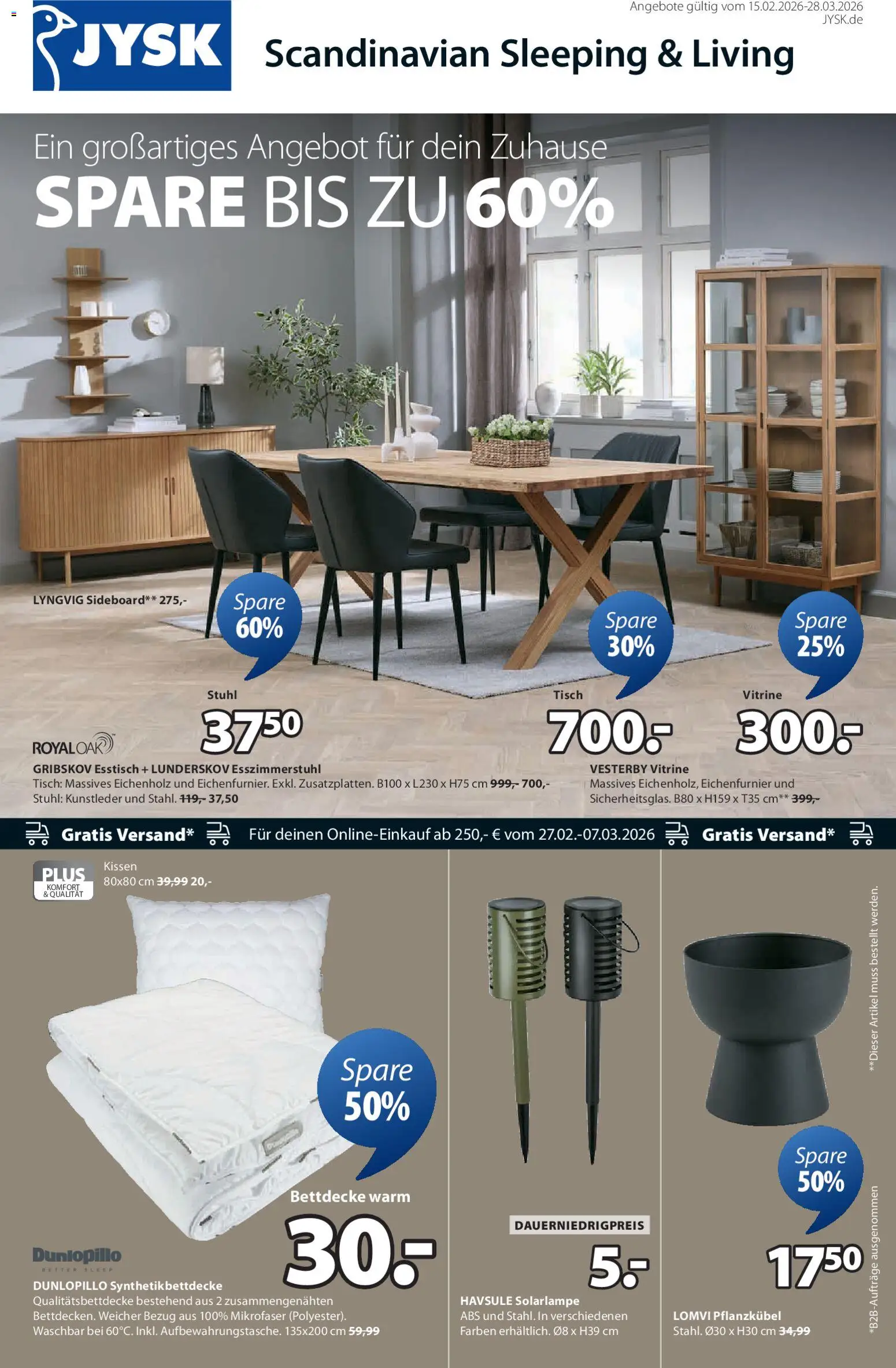 JYSK Prospekt 	 - Seite 1 - gültig ab 15.02.2026