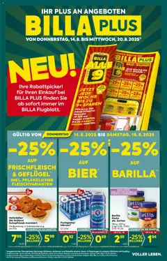 Vorschau Billa Plus Flugblatt gültig ab 14.08.2025