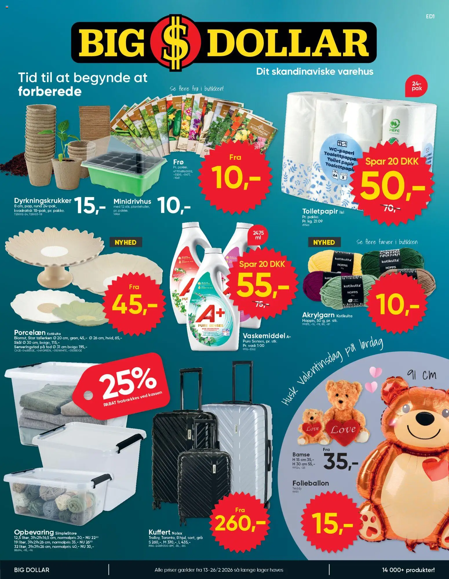 Bigdollar - Tilbudsavis - side 1- gyldig fra 13/02/2026