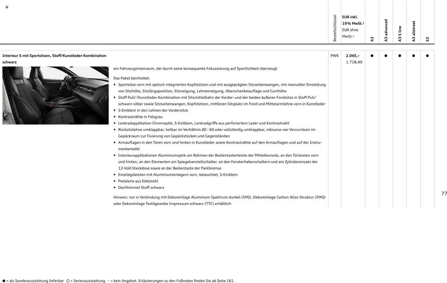Audi A3 - Seite 77 - gültig ab 28.10.2025