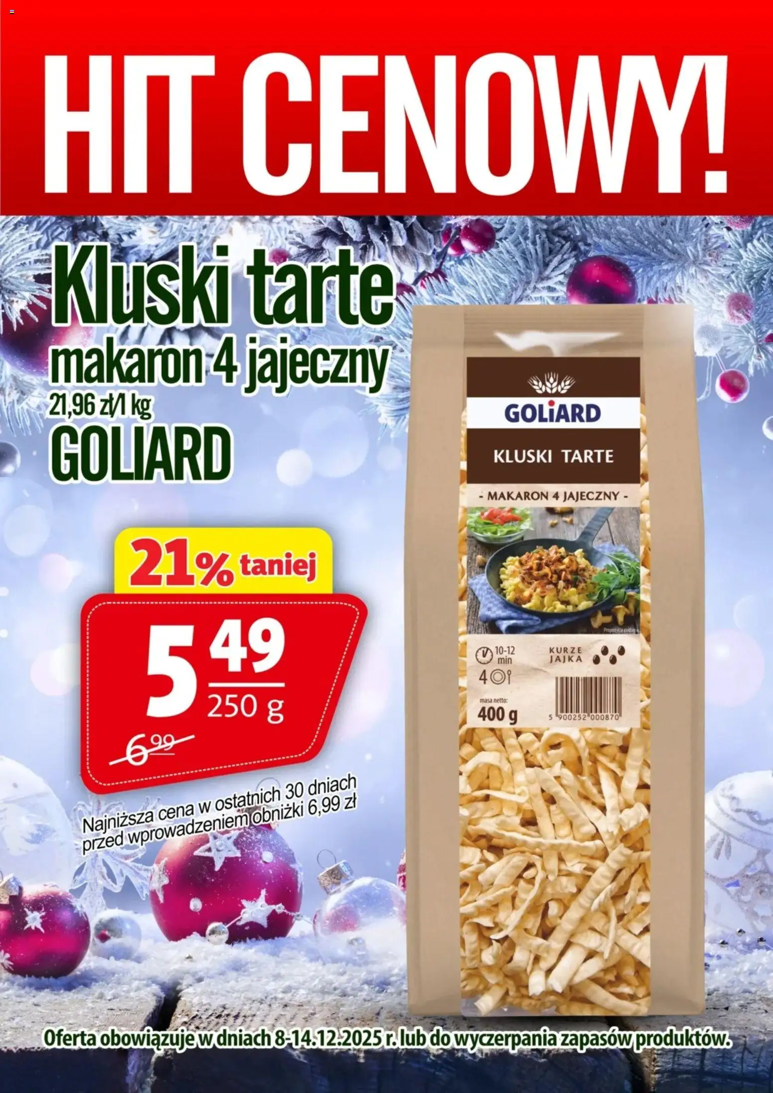 Prim Market Promocja - Kluski Tarte Goliard - strona 1- ważny od 08.12.2025