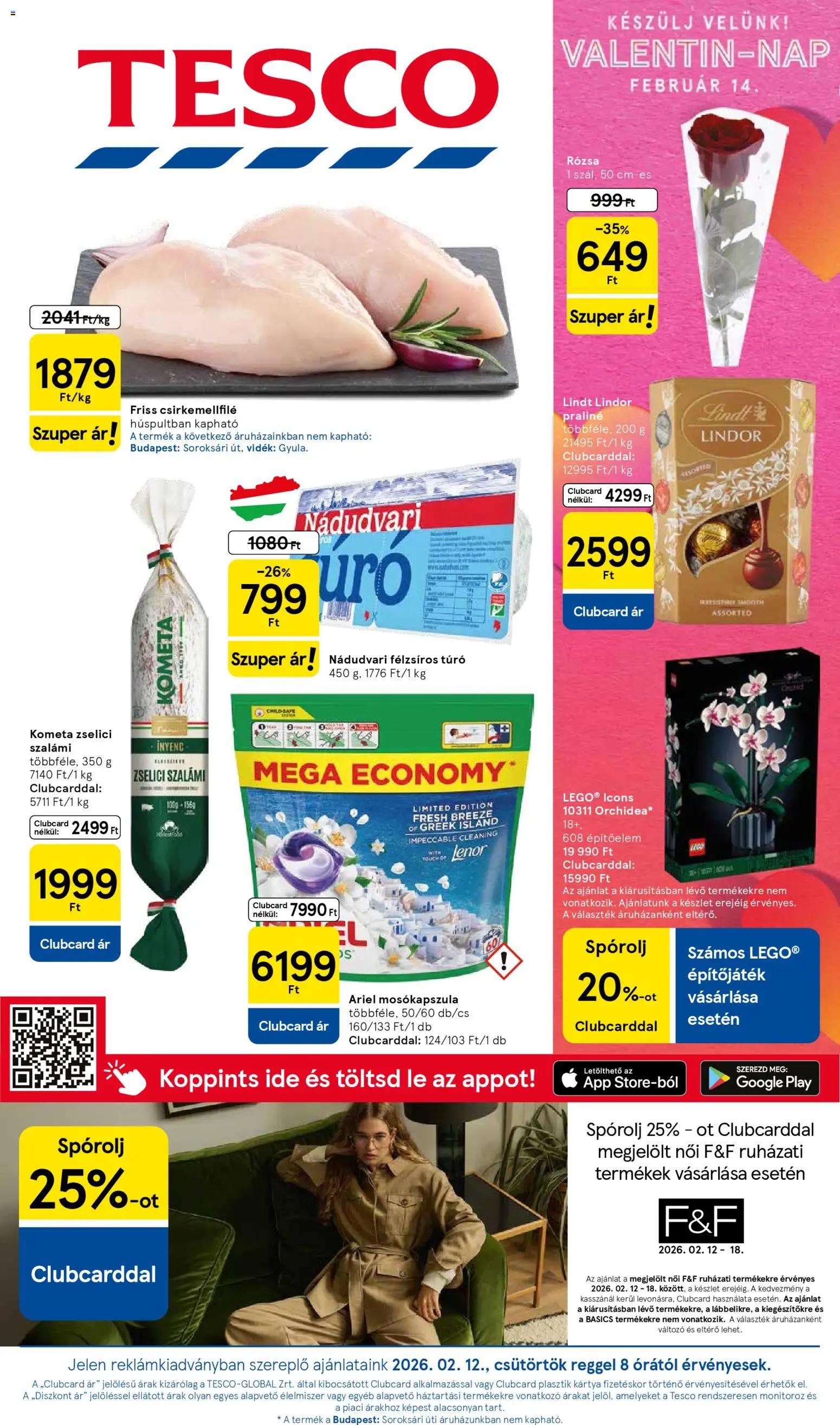 Tesco Hipermarket - Akciós újság  - 1oldal - érvényes 2026.02.12.-tól