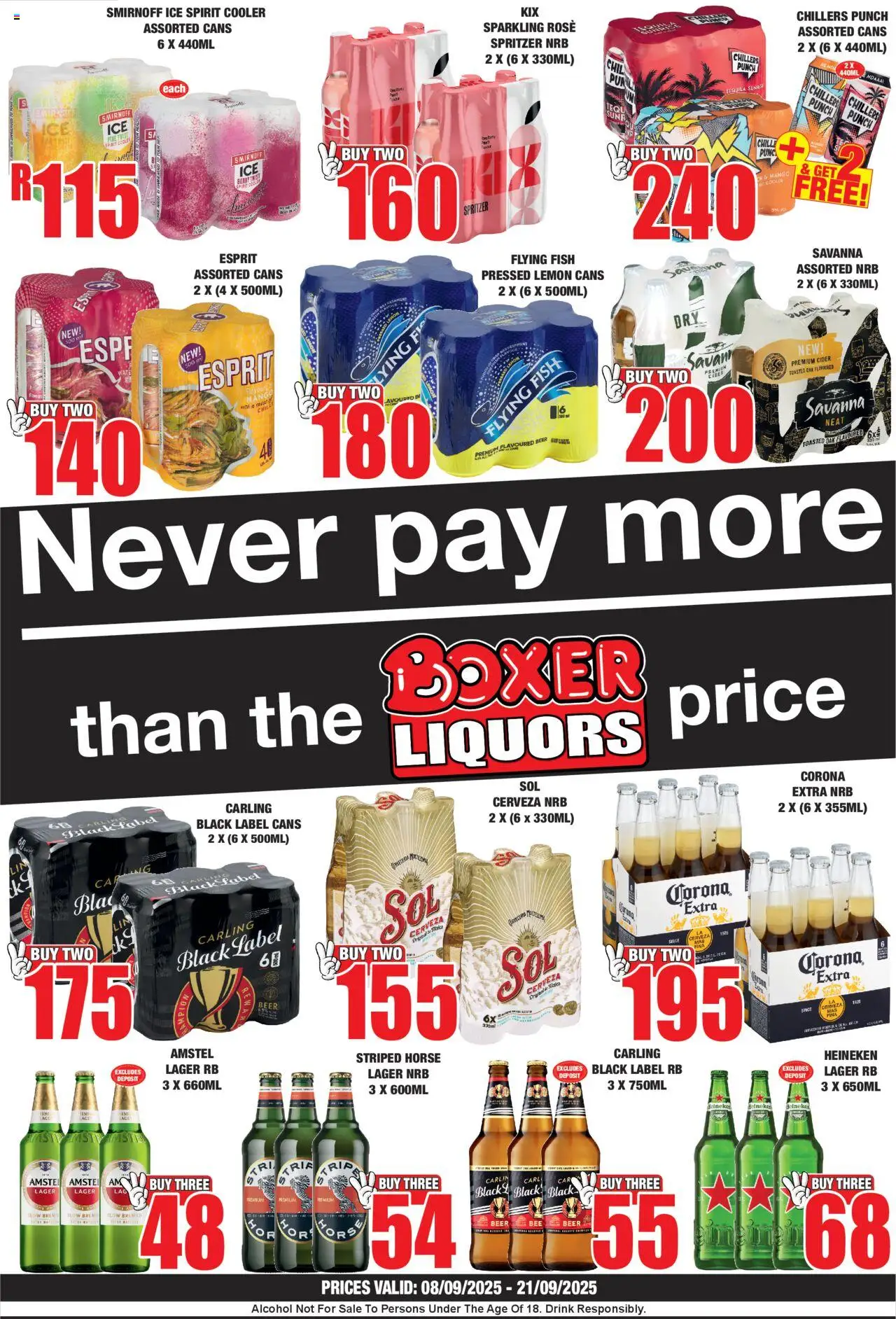 Boxer - Liquor Specials - page 1- valid from 08/09/2025