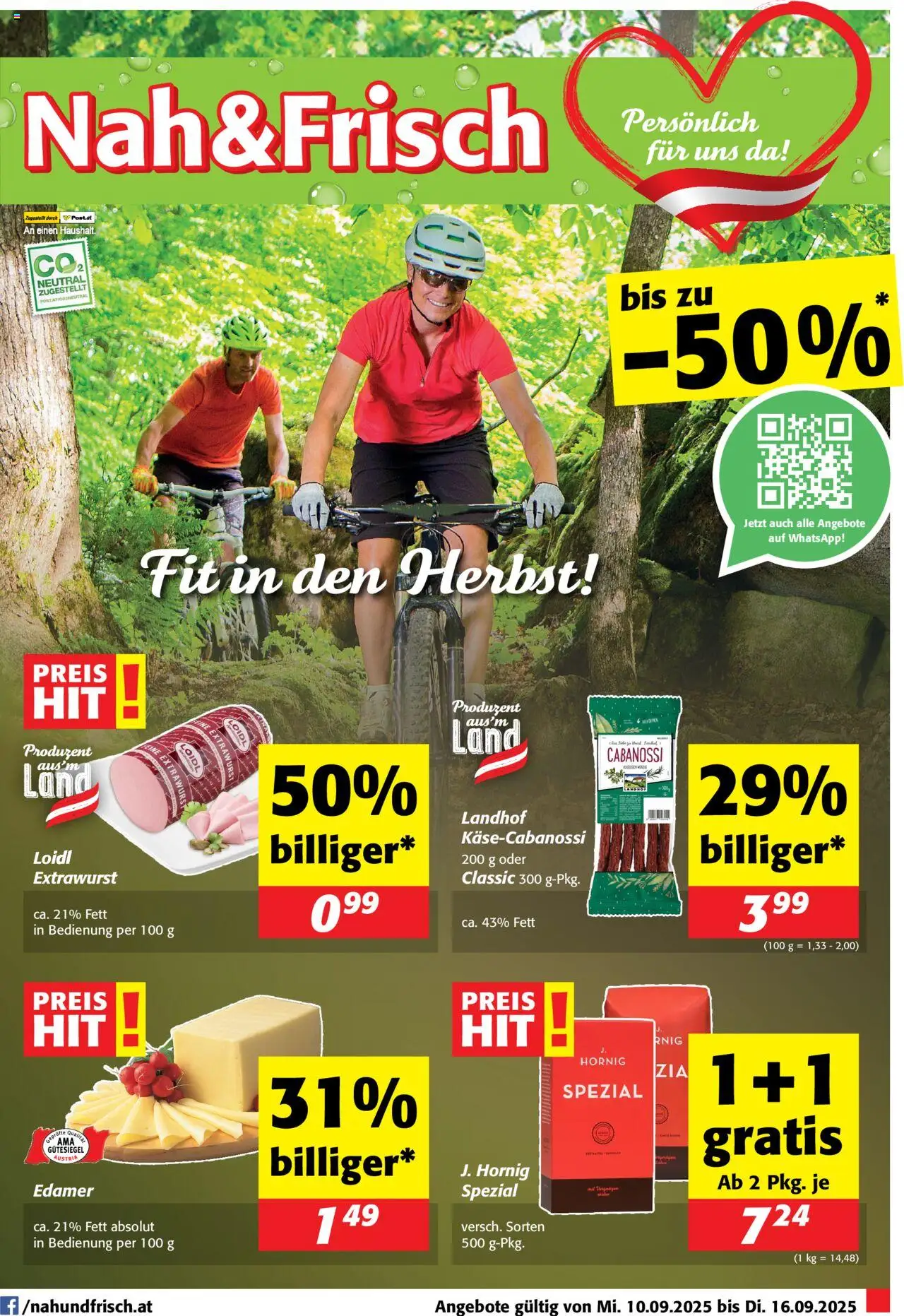 Nah und Frisch Flugblatt - Seite 1- gültig ab 10.09.2025
