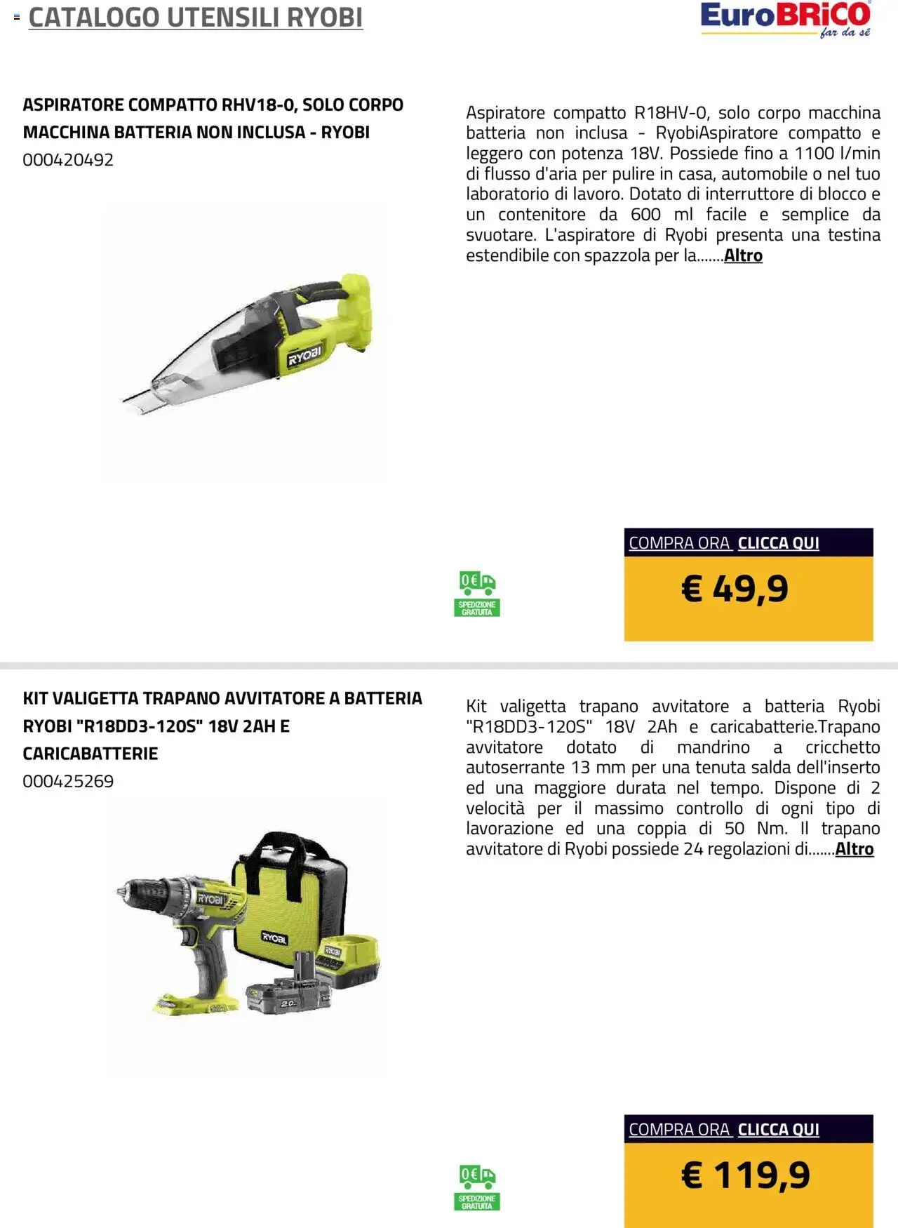 Eurobrico Utensili Ryobi catalogo - pagina 65 - valido dal 23/07/2025