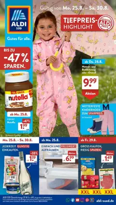 Vorschau Aldi Süd Prospekt 	 gültig ab 25.08.2025