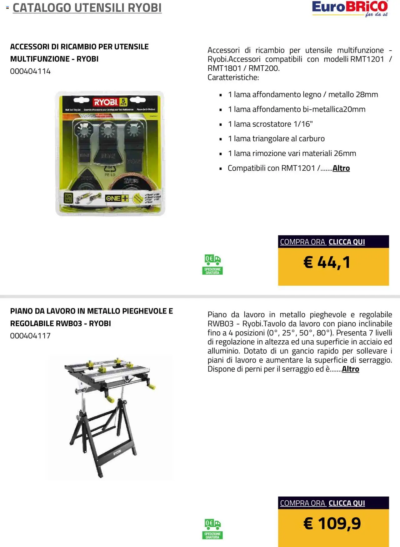 Eurobrico Utensili Ryobi catalogo - pagina 38 - valido dal 23/07/2025