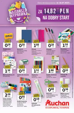 Podgląd Auchan Gazetka - Najtańsza Wyprawka Szkolna Hipermarket ważny od 16.07.2025