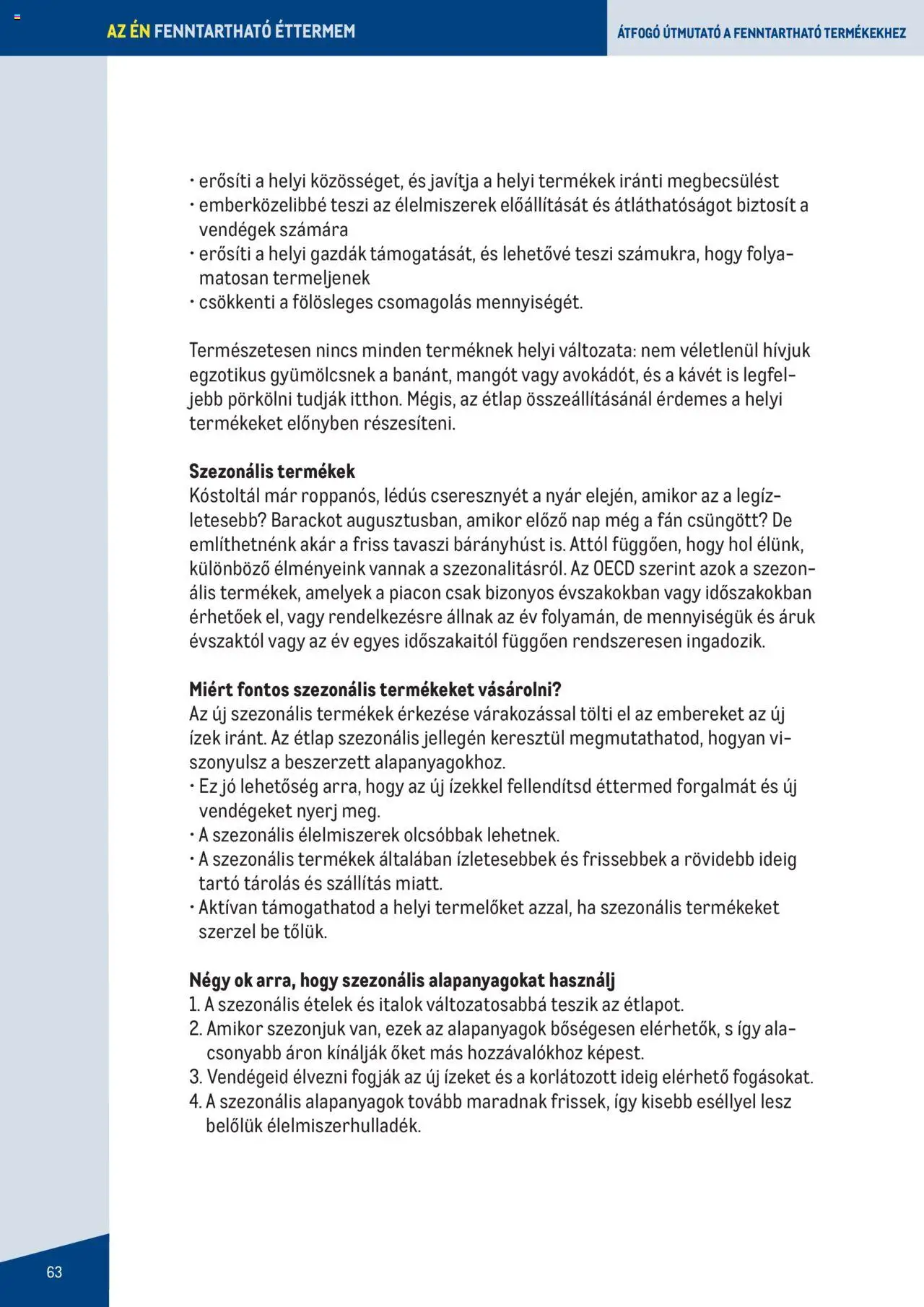 Metro - Fenntartható Gasztronómia booklet - 63oldal - érvényes 2023.06.07.-tól