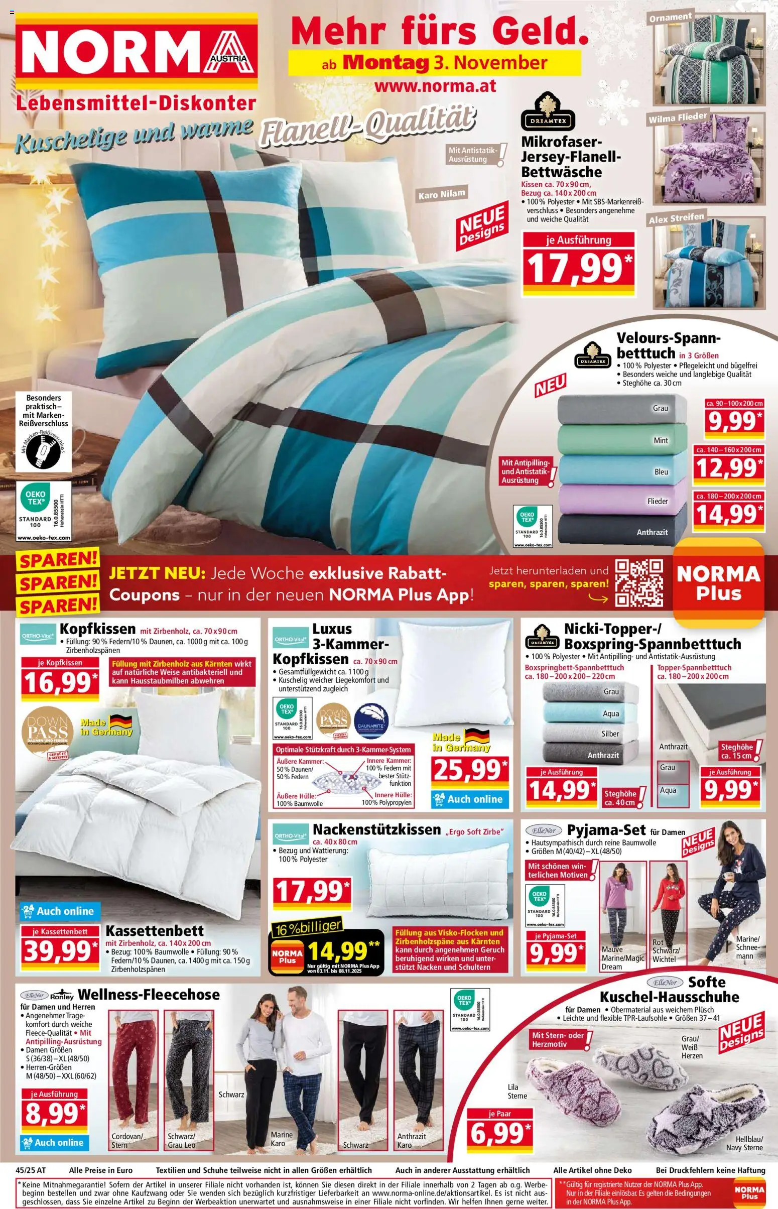 Norma Flugblatt - Seite 1- gültig ab 03.11.2025
