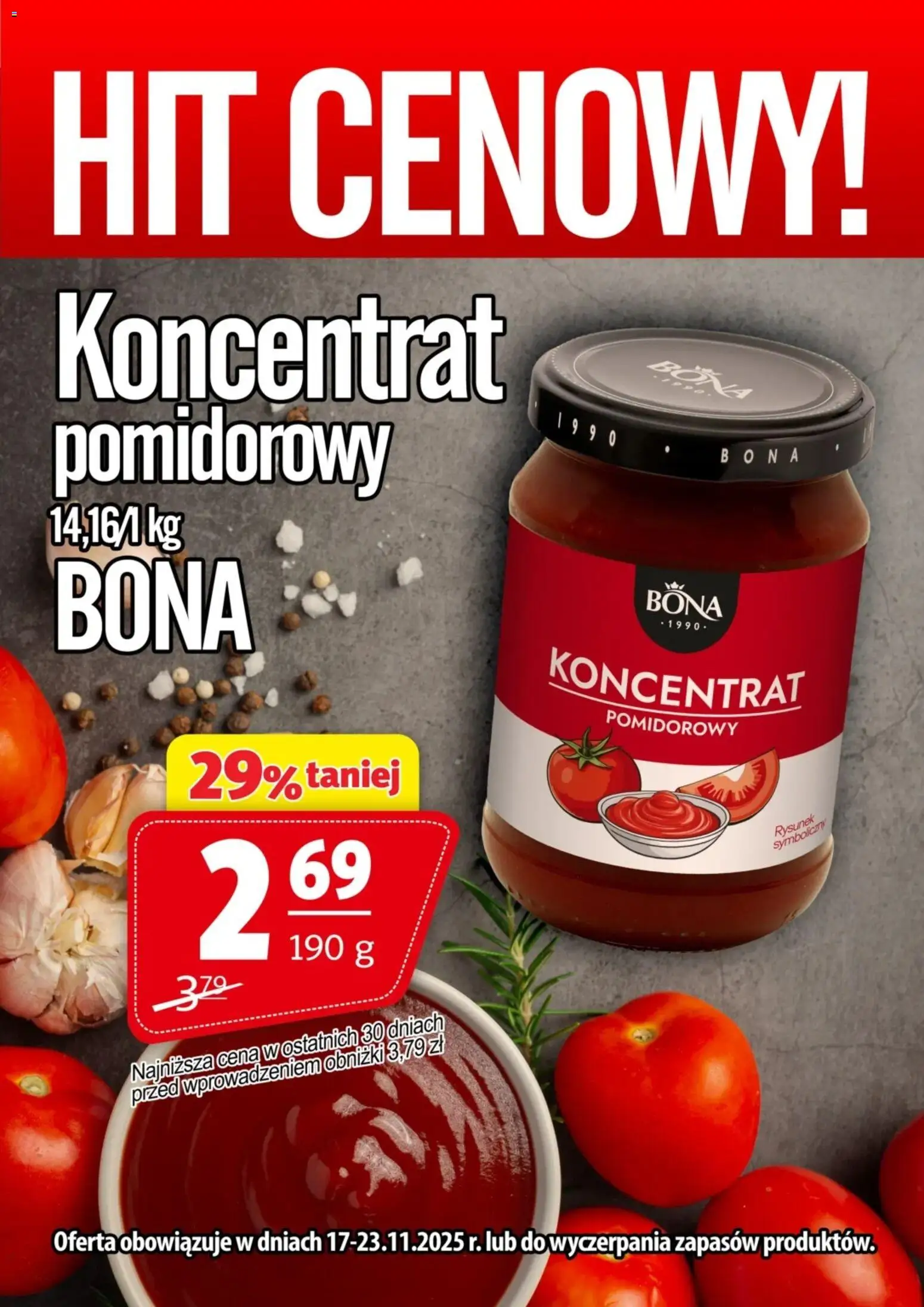 Prim Market Promocja - Koncentrat Pomidorowy Bona - strona 1- ważny od 17.11.2025