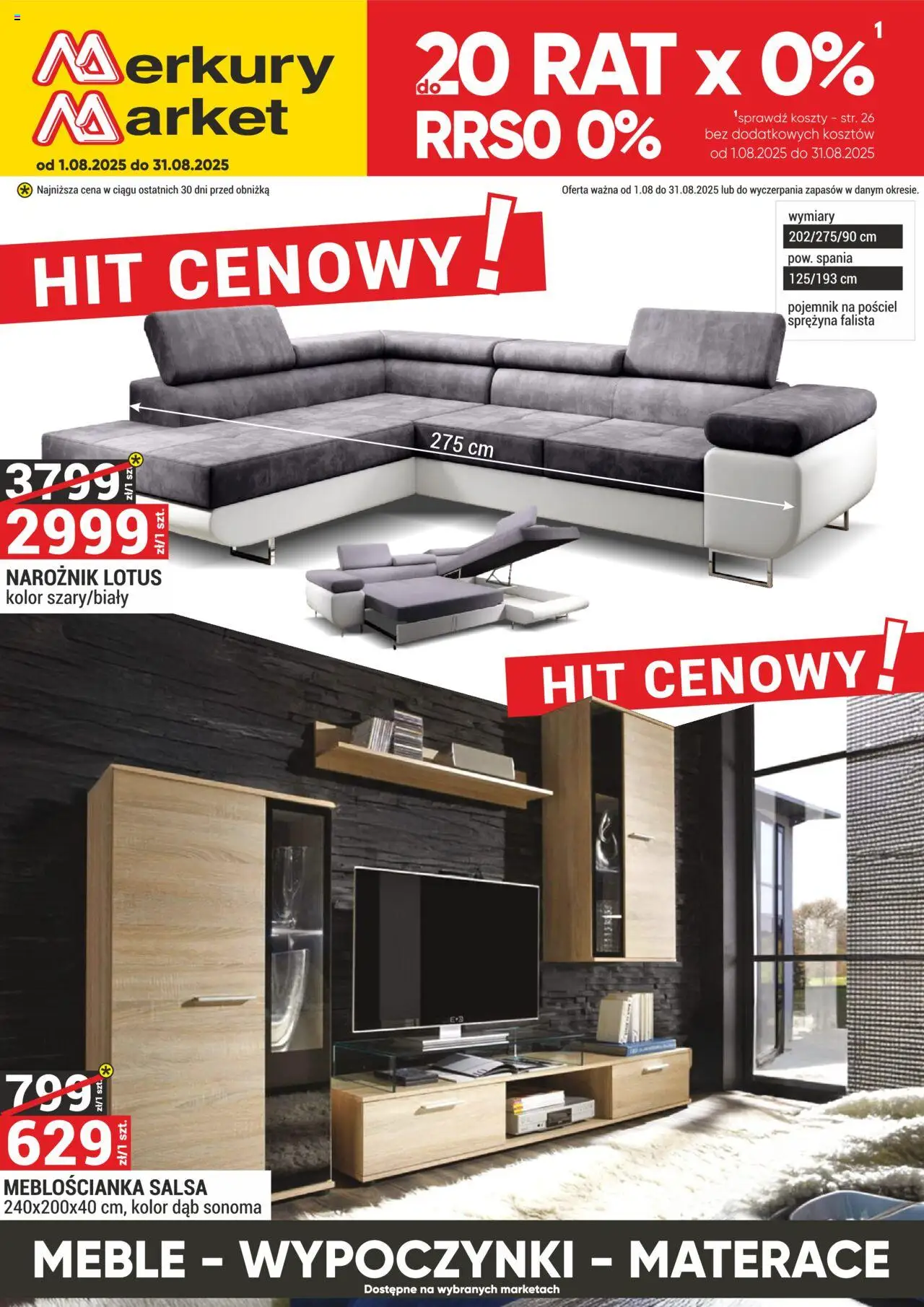 Merkury Market Gazetka - Meble, Wypoczynki, Materace - strona 1- ważny od 01.08.2025