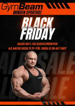 Előnézet GymBeam Black Friday érvényes 2025.11.17.-tól