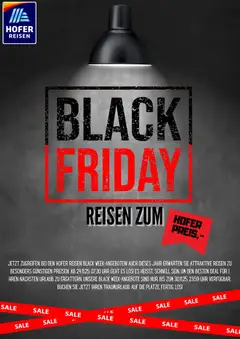 Vorschau Hofer Reisen - Black Friday Ankündigung gültig ab 19.11.2025