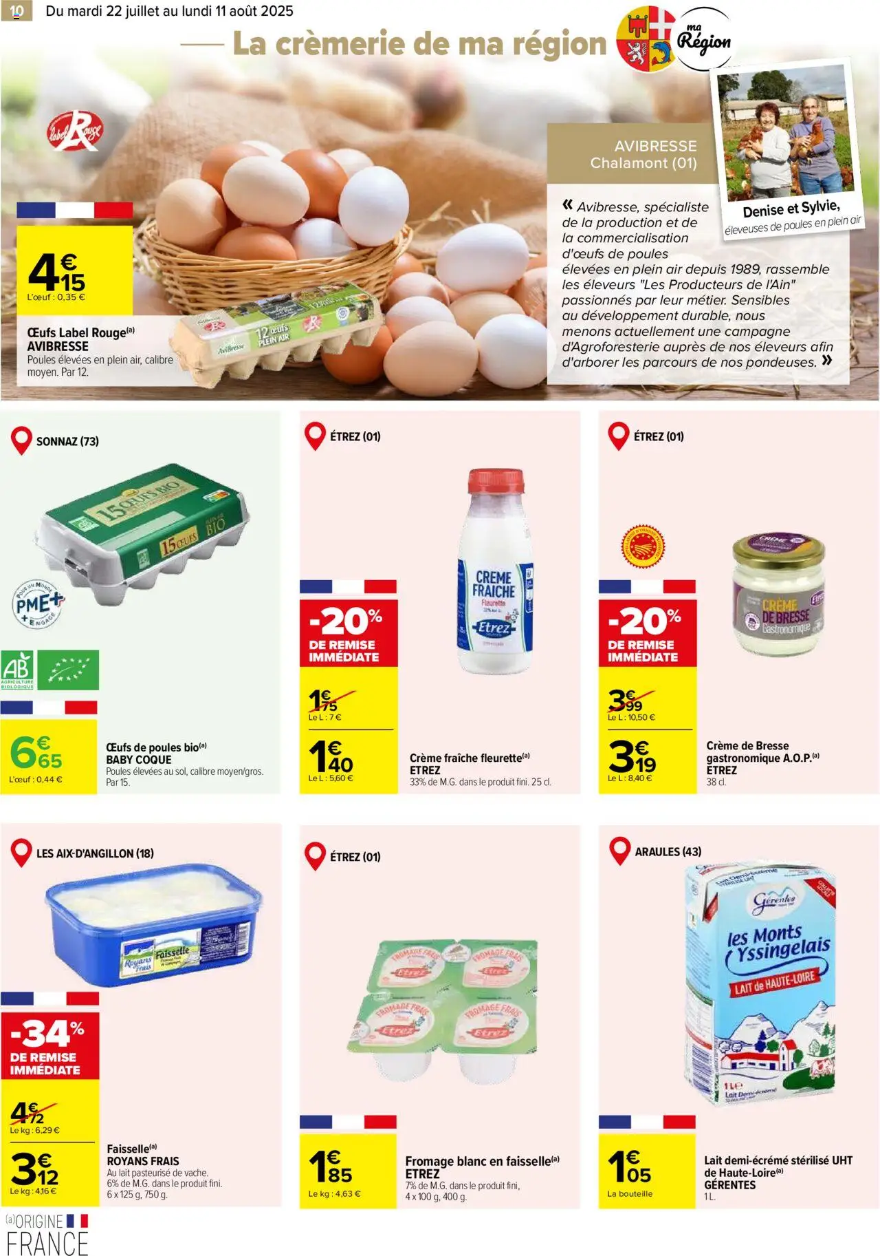 Carrefour le meilleur de ma région - page 10 - valable à partir du 22/07/2025