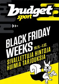 Esikatselu Budget Sport - Black Friday voimassa alkaen 19/11/2025