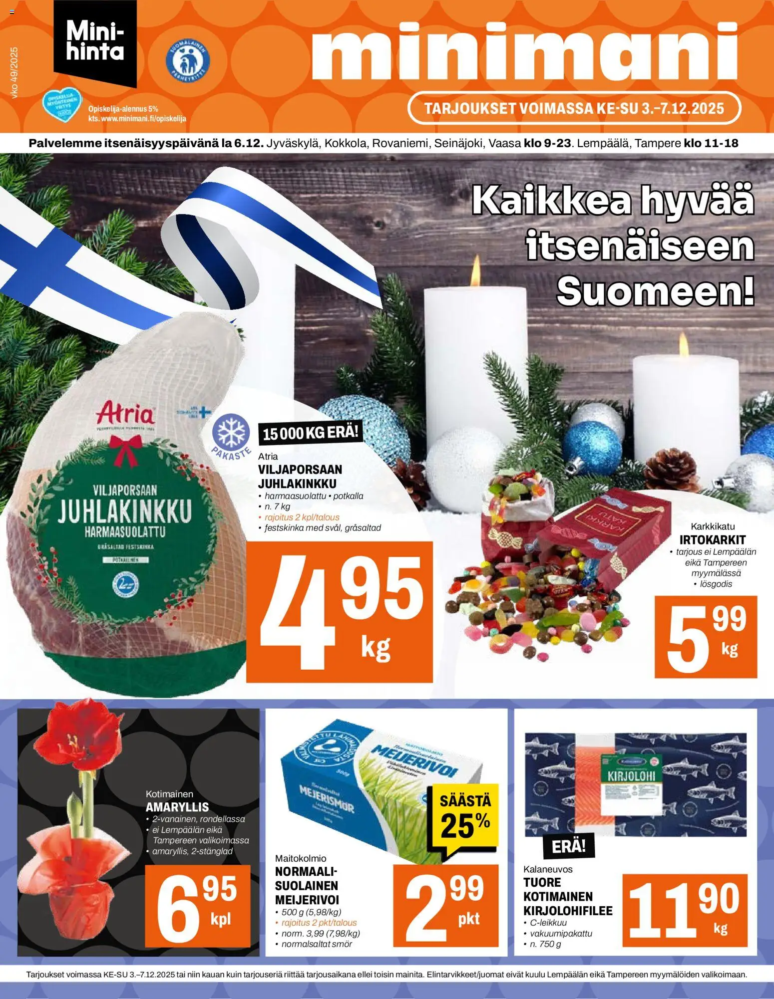 Minimani tarjoukset - sivu 1- voimassa alkaen 03/12/2025