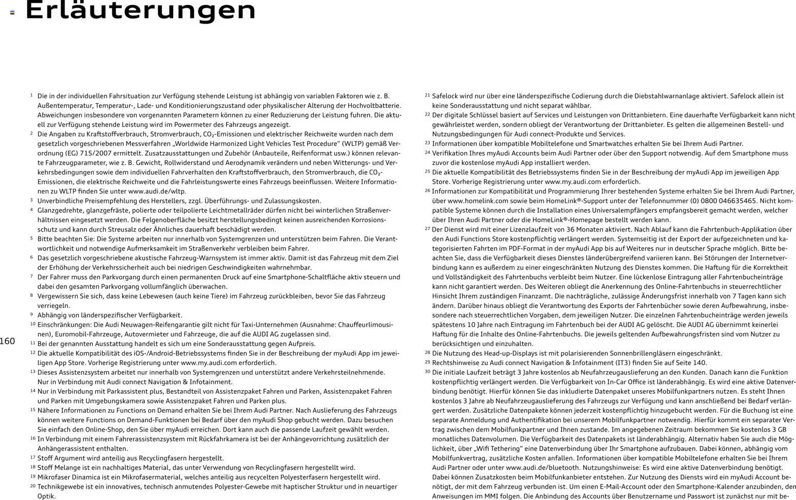 Audi Prospekt 	 - Seite 160 - gültig ab 28.10.2025