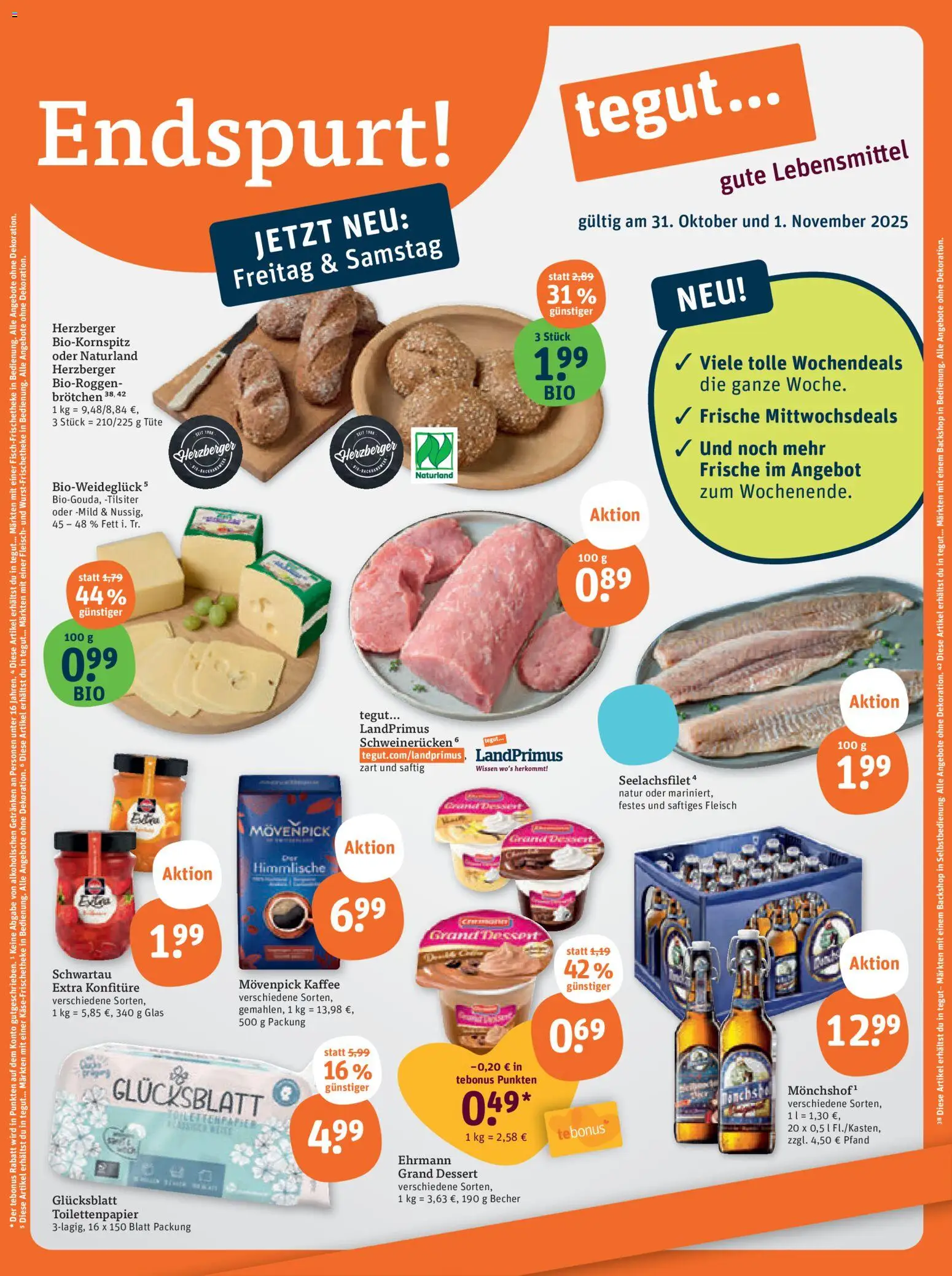 Tegut Prospekt - Seite 1 - gültig ab 31.10.2025