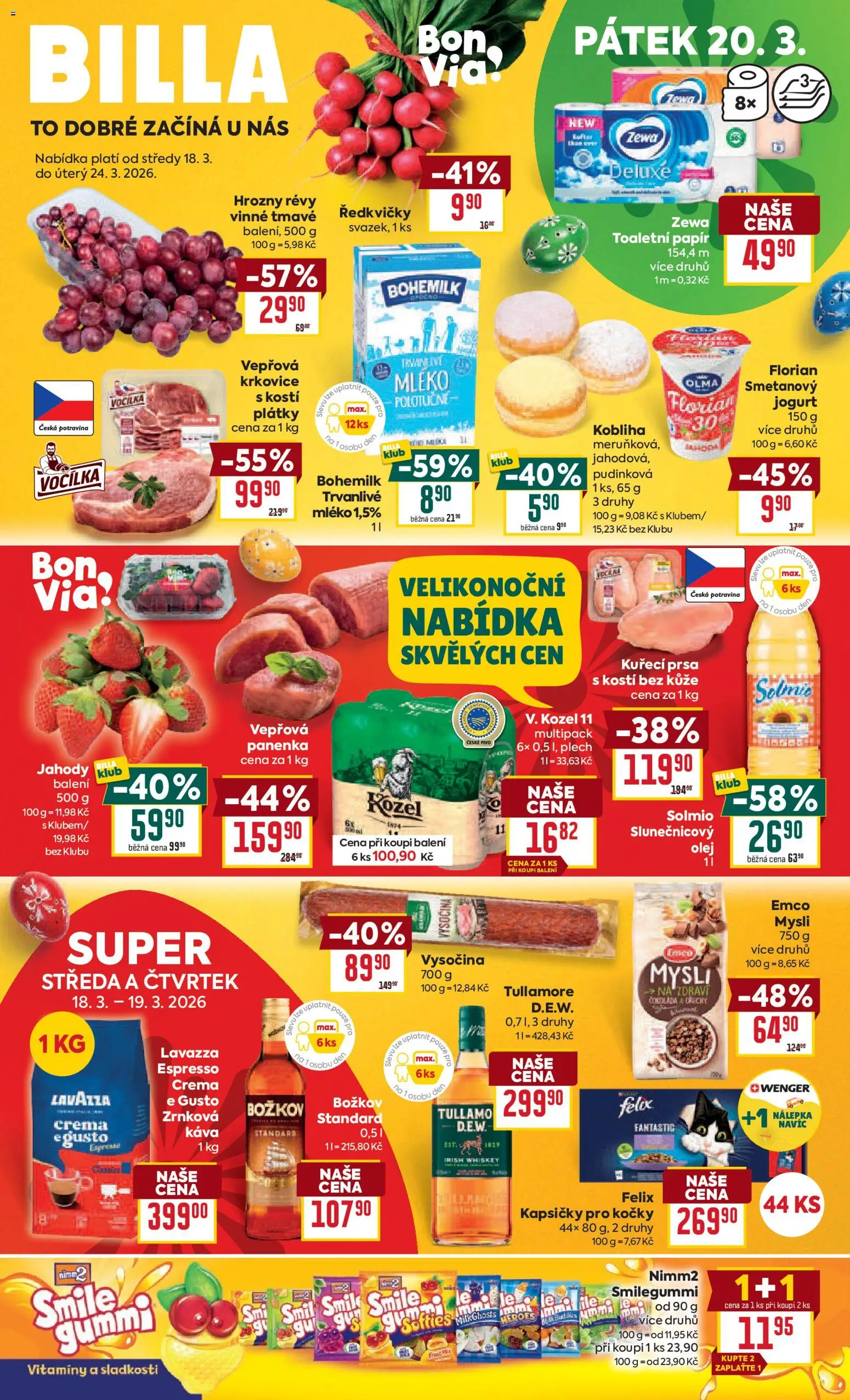 Billa Velký leták - strana 1- platný od 18.03.2026