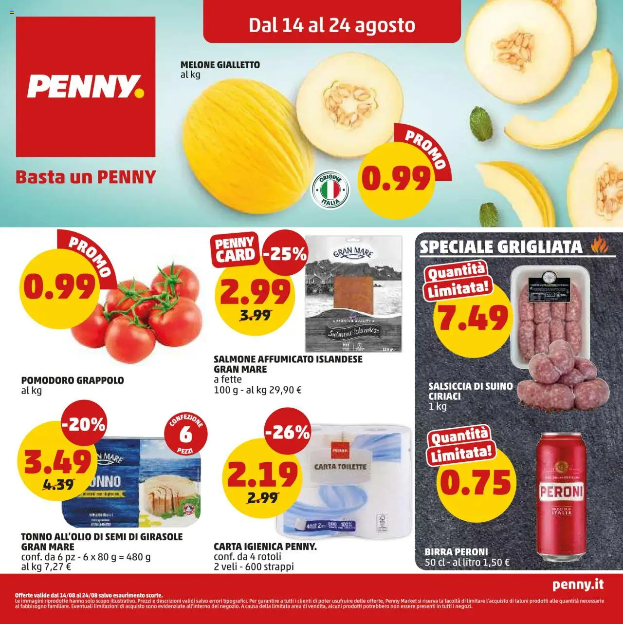 Volantino PENNY	 - pagina 1 - valido dal 14/08/2025