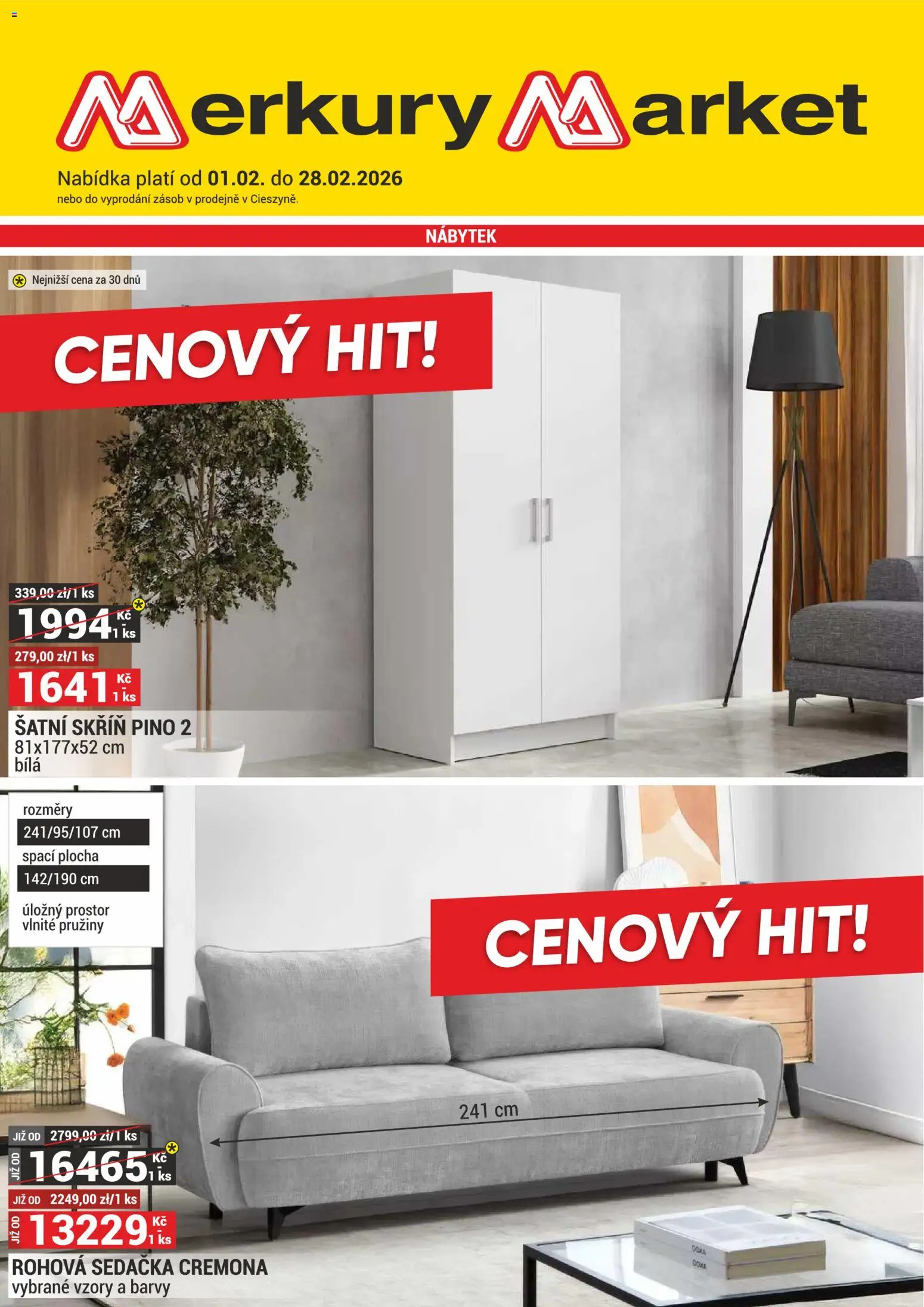Merkury Market leták - strana 1- platný od 01.02.2026