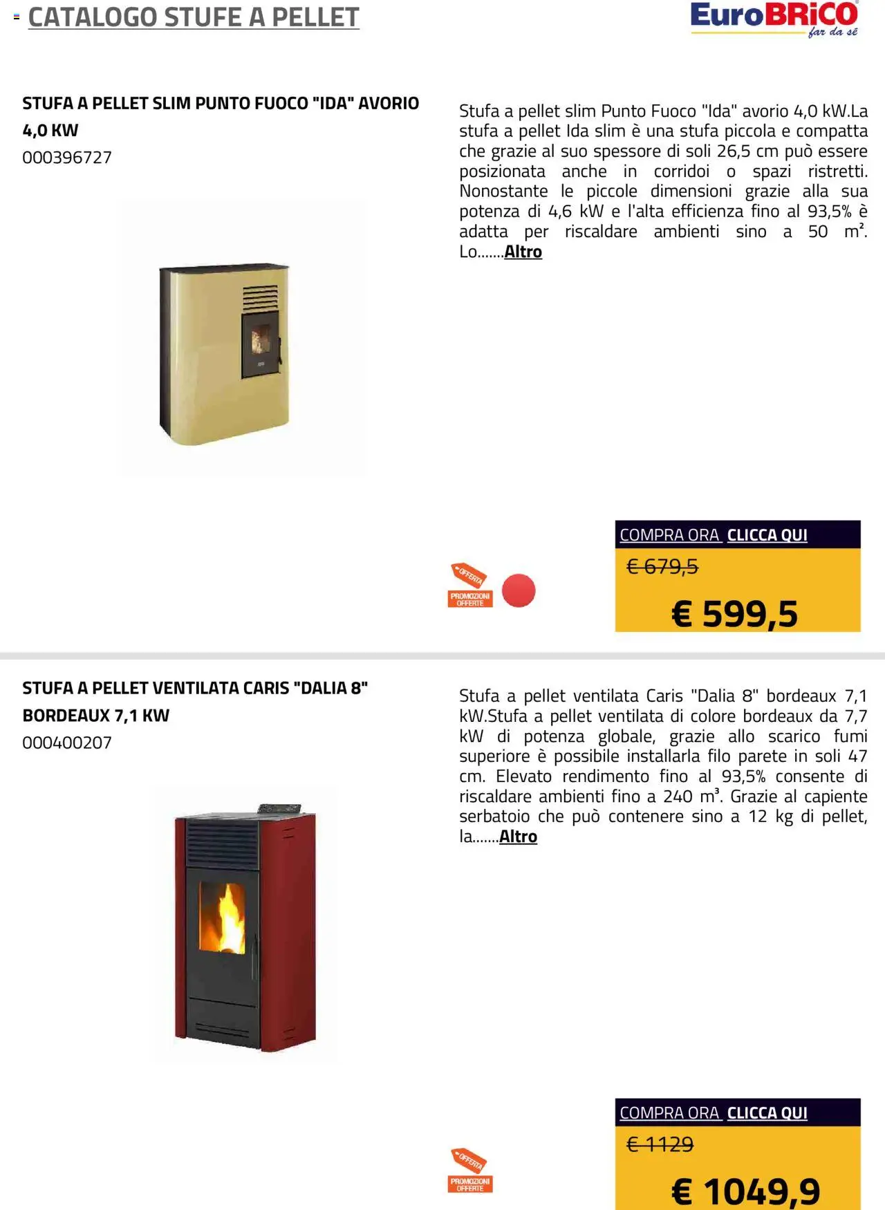 Eurobrico Stufe a Pellet catalogo - pagina 25 - valido dal 23/07/2025