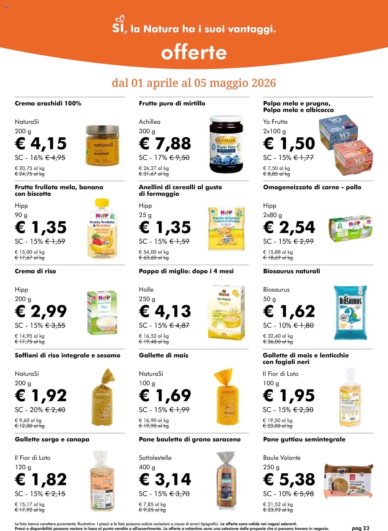 Natura Sì volantino - pagina 23 - valido dal 01/04/2026