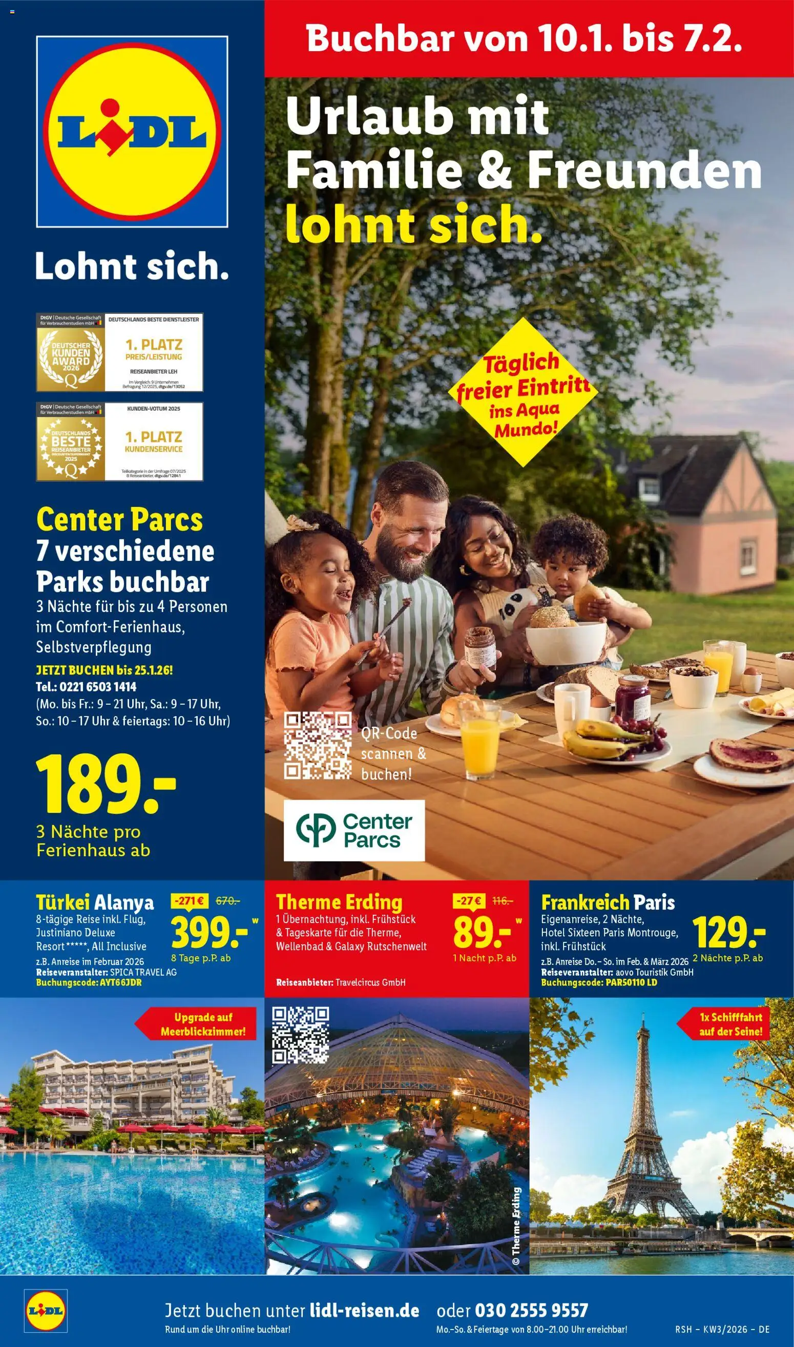 Lidl Reisen Prospekt 	 - Seite 1 - gültig ab 10.01.2026