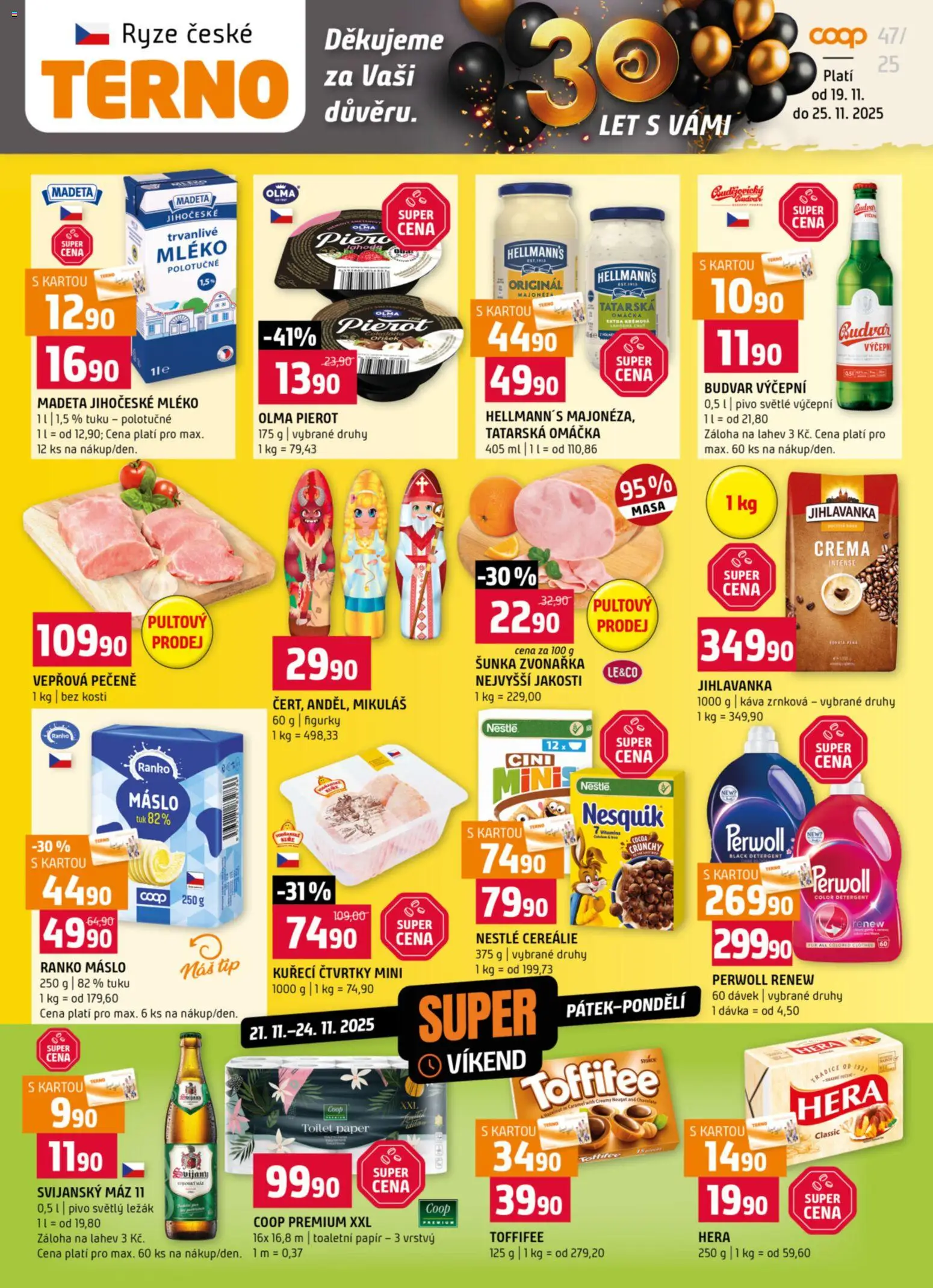 Terno leták - strana 1- platný od 19.11.2025