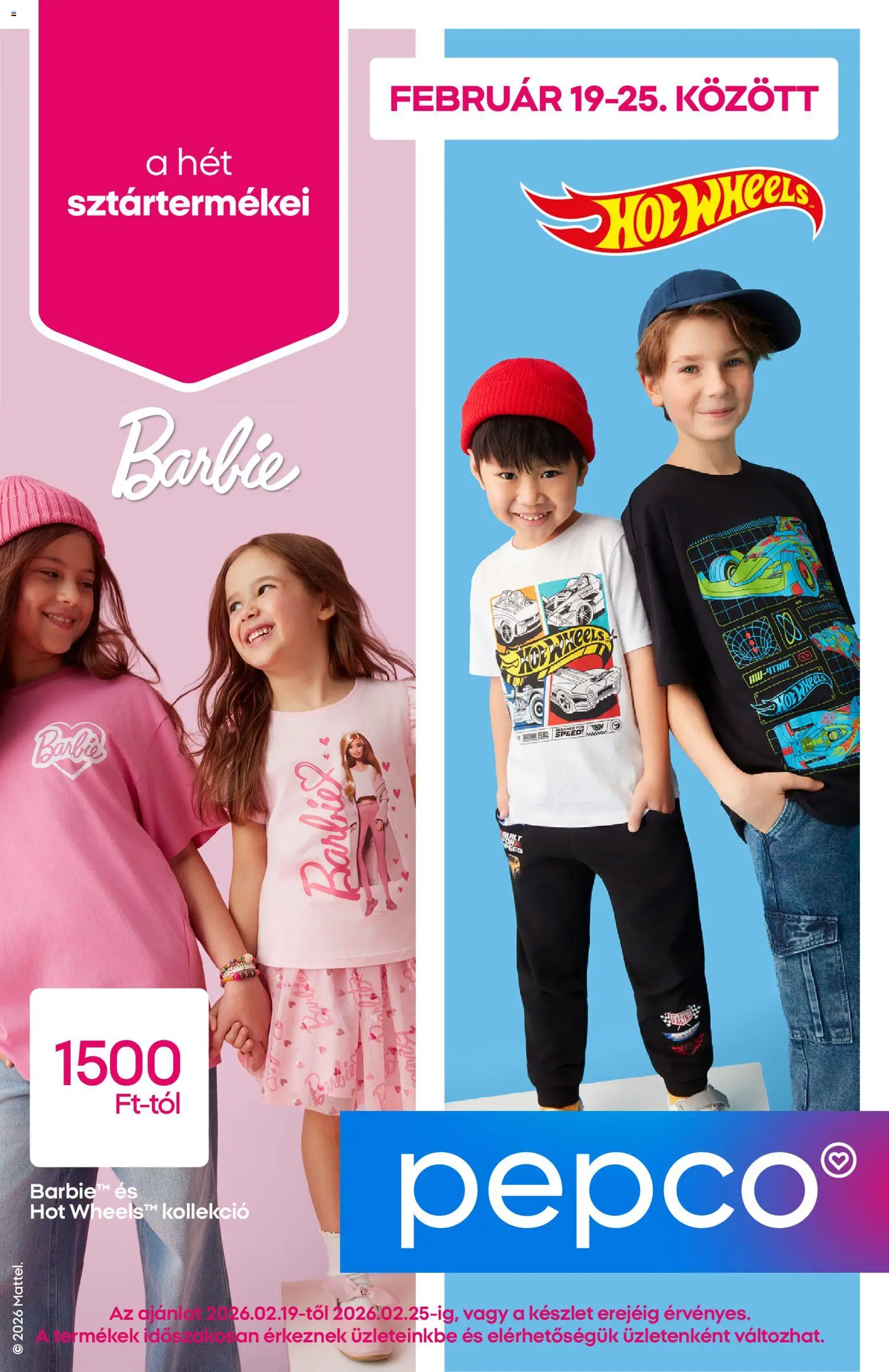 Pepco Akciós újság - 1oldal - érvényes 2026.02.19.-tól