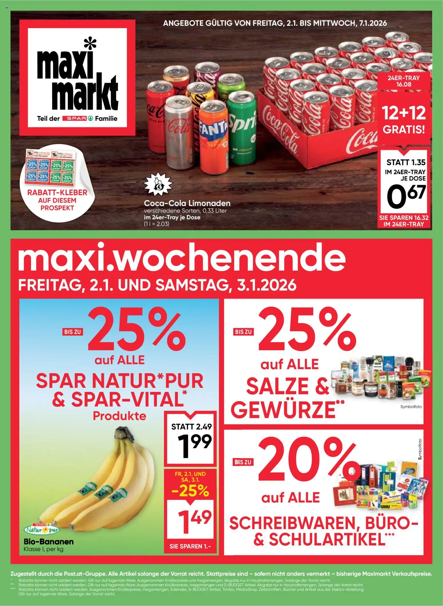 Maximarkt Flugblatt - Seite 1- gültig ab 02.01.2026