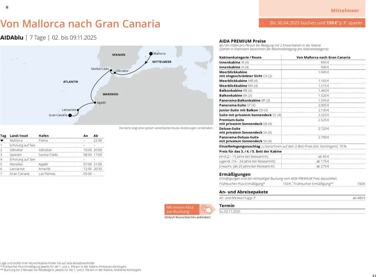 Aida Prospekt Winter 2025/26 - Seite 43 - gültig ab 01.10.2025