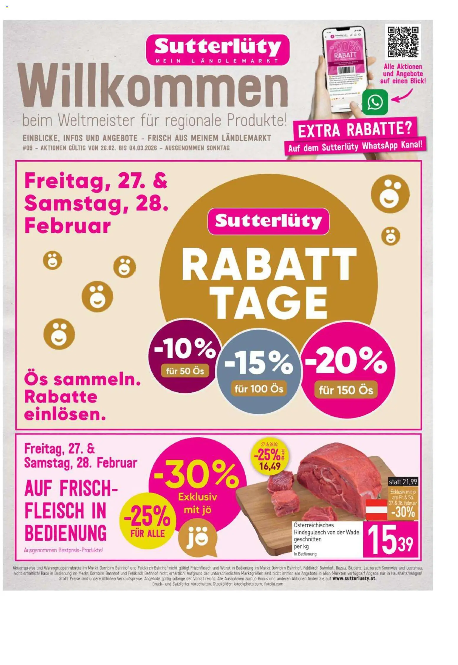 Sutterlüty Flugblatt - Seite 1- gültig ab 26.02.2026