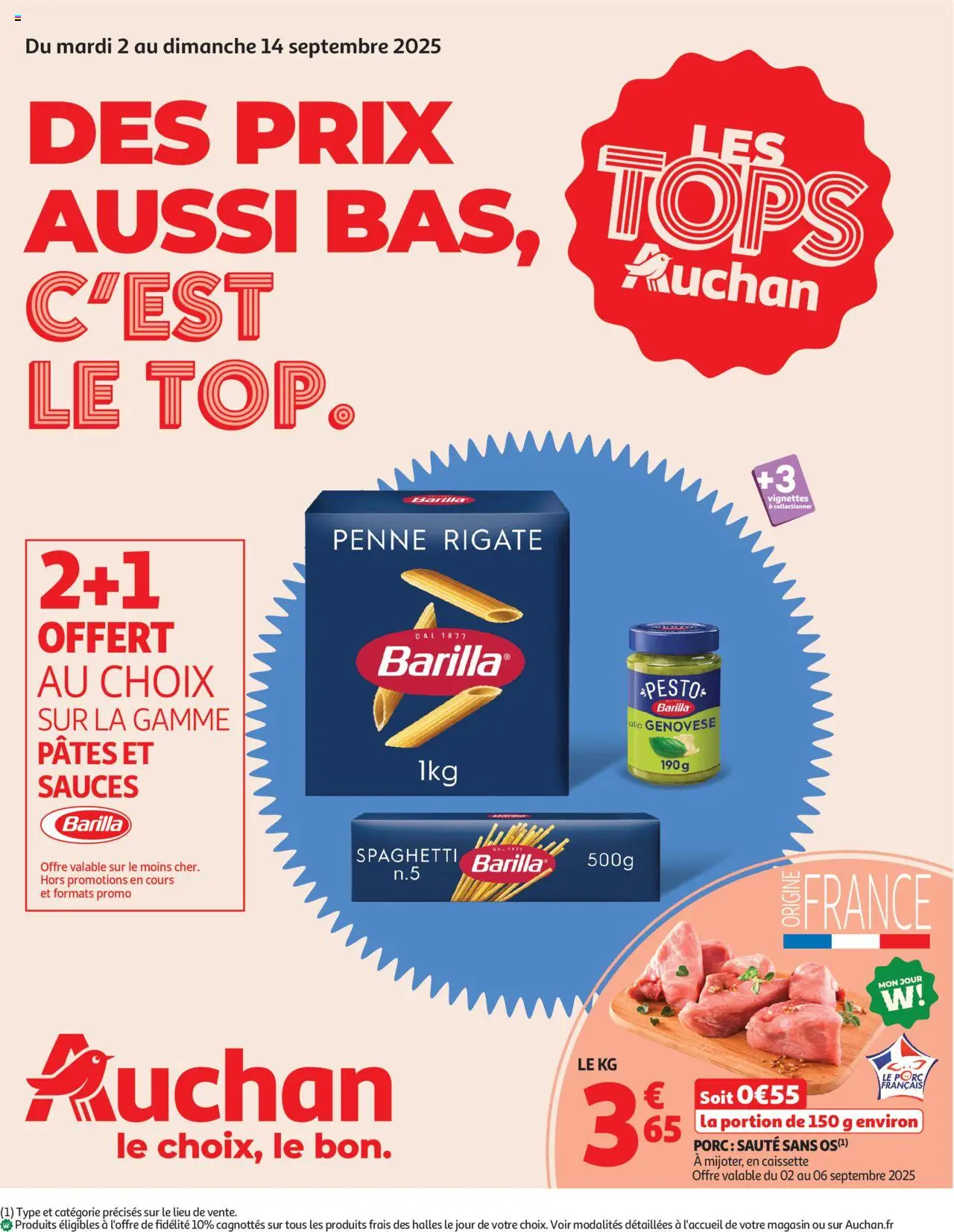 Auchan folder / publicité - pagina 1- geldig vanaf 02/09/2025
