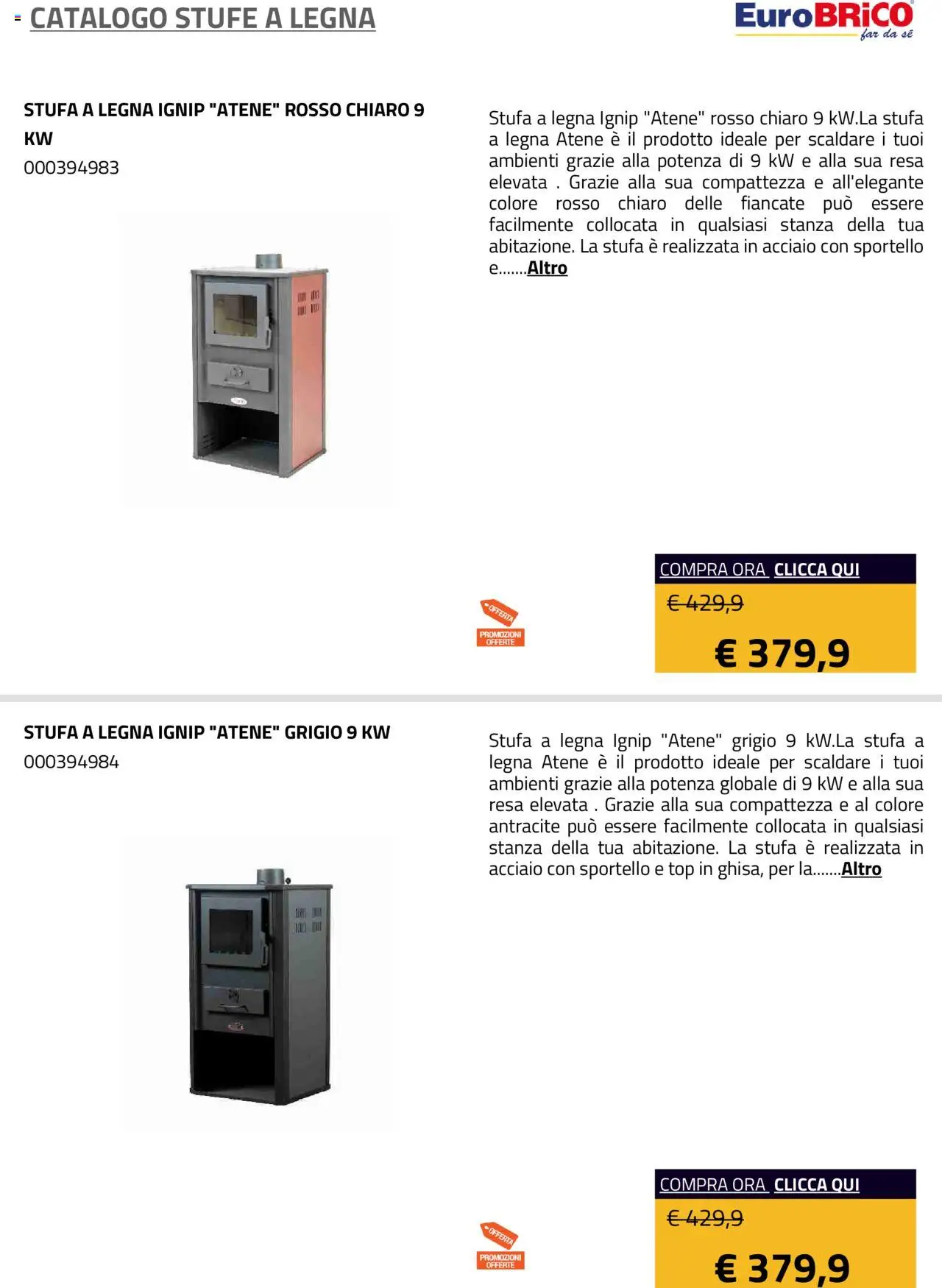 Eurobrico Stufe a Legna catalogo - pagina 4 - valido dal 23/07/2025