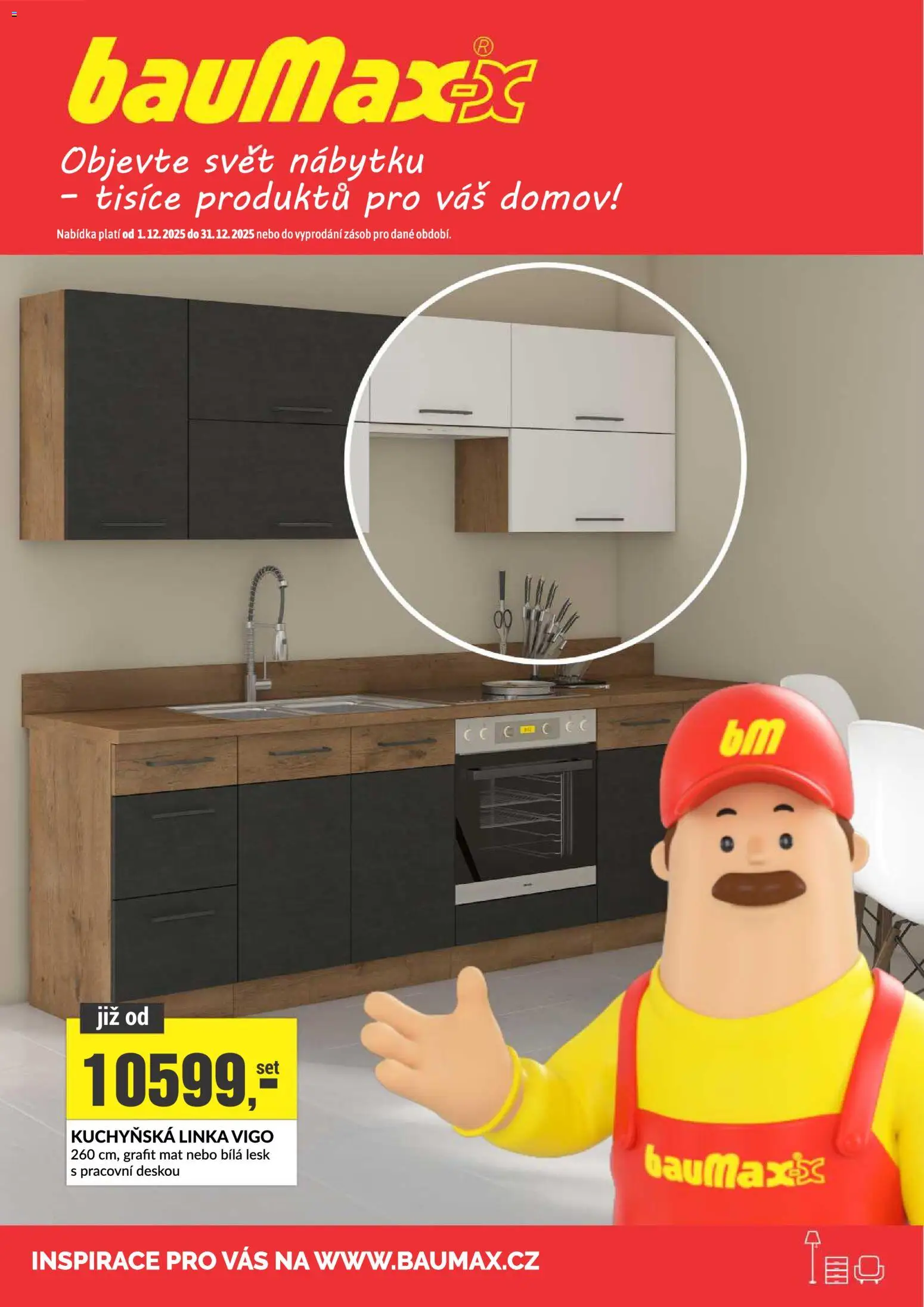 BAUMAX leták - Objevte svět nábytku  - strana 1- platný od 01.12.2025