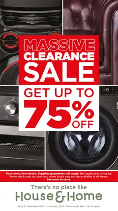 Preview House and Home Specials valid from 27/12/2025
